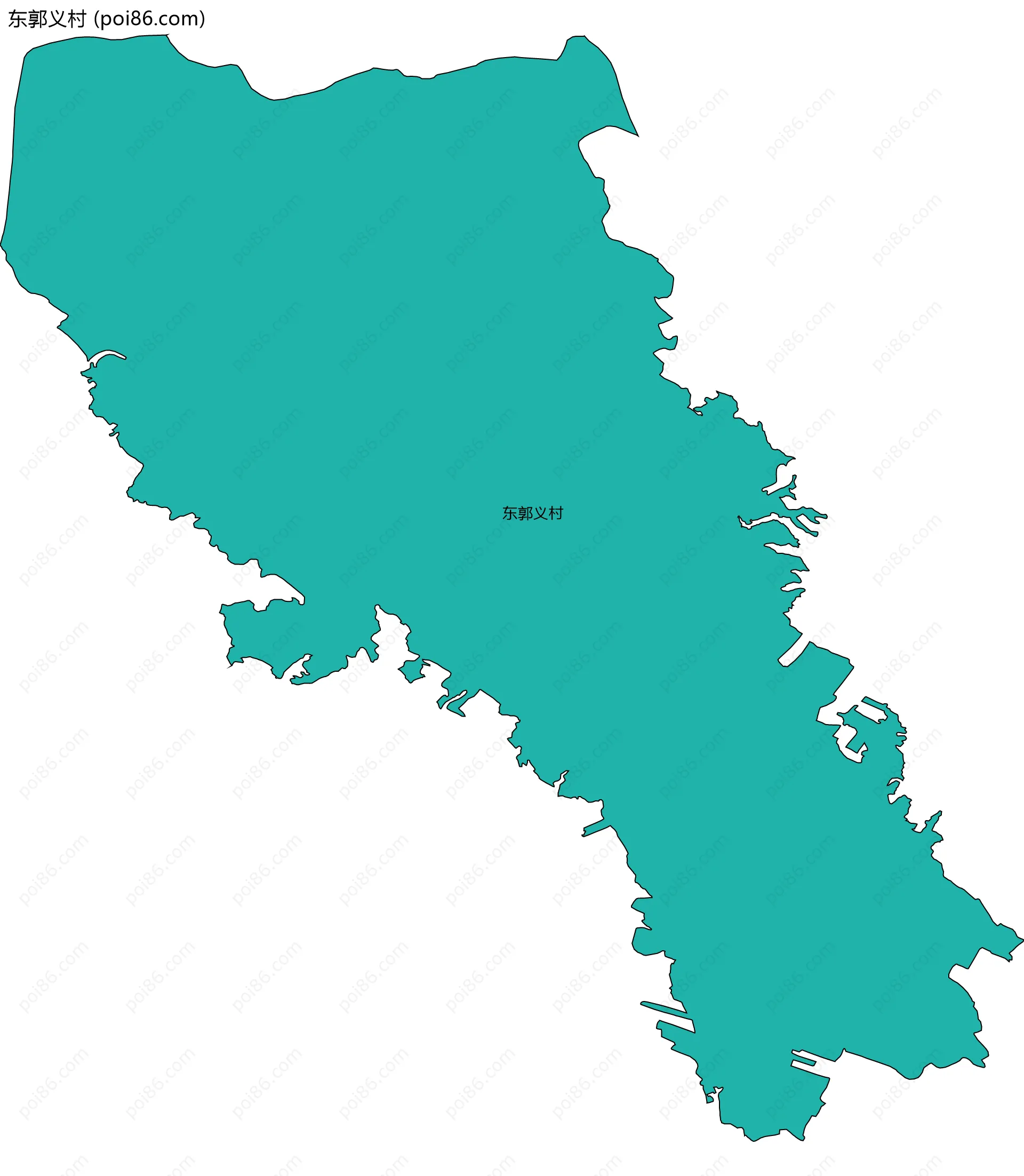 东郭义村边界地图