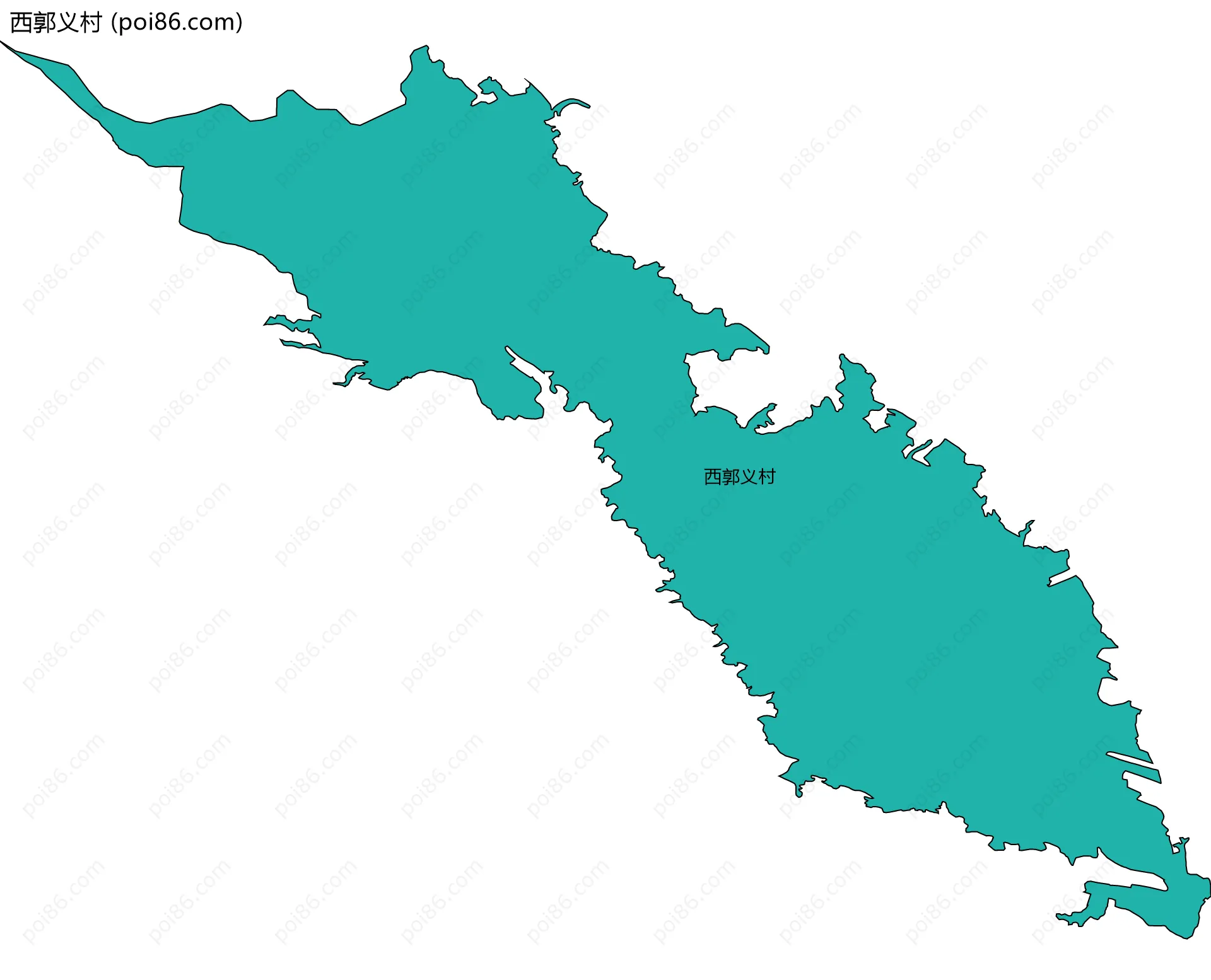 西郭义村边界地图