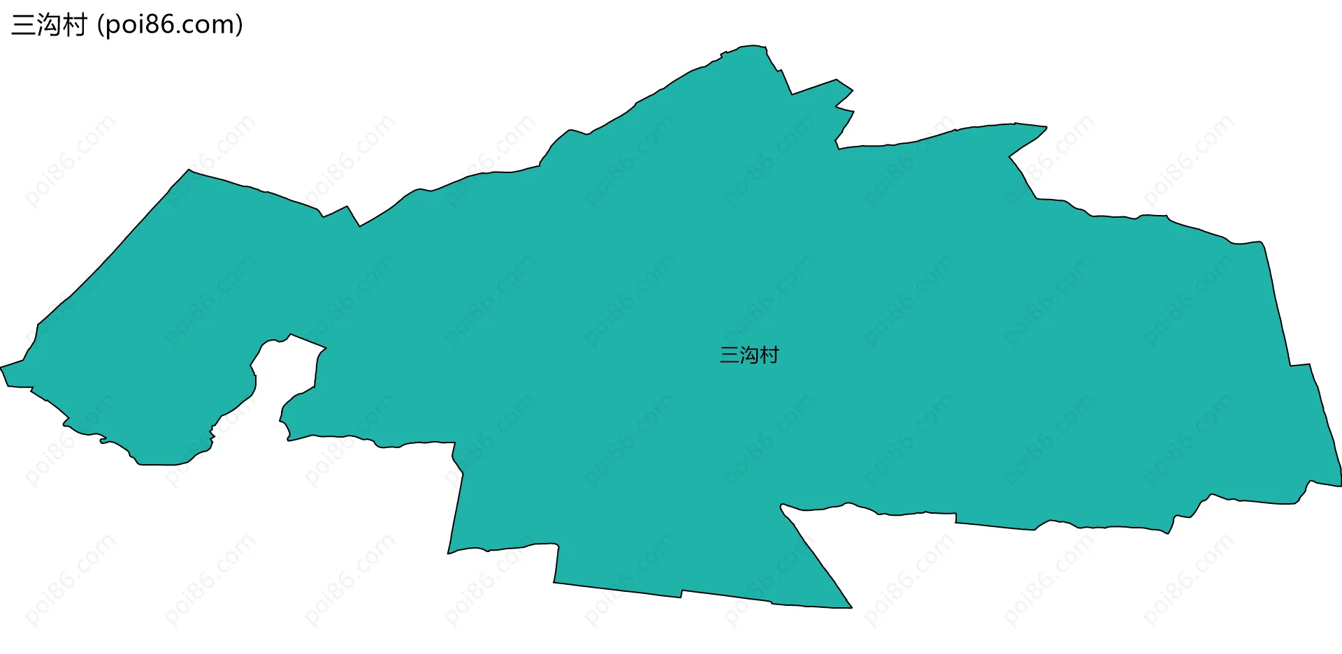 三沟村边界地图