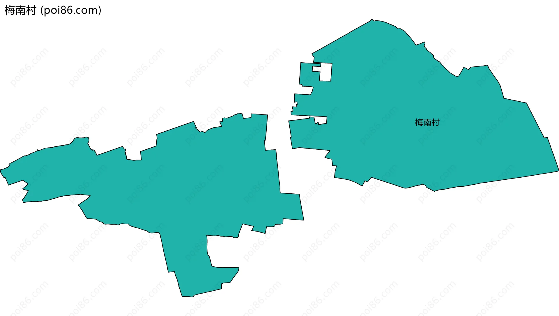 梅南村边界地图