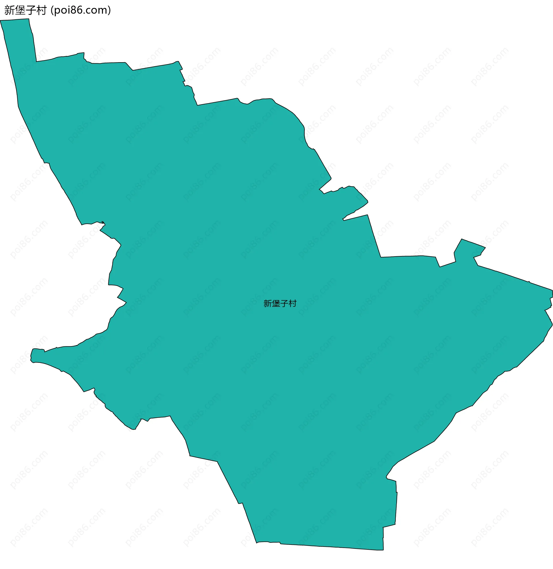 新堡子村边界地图