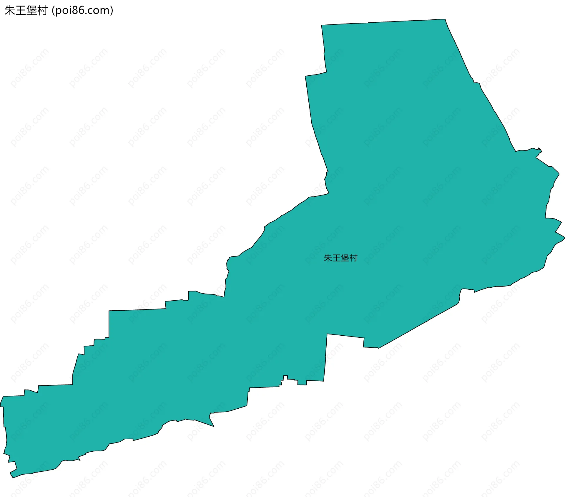 朱王堡村边界地图