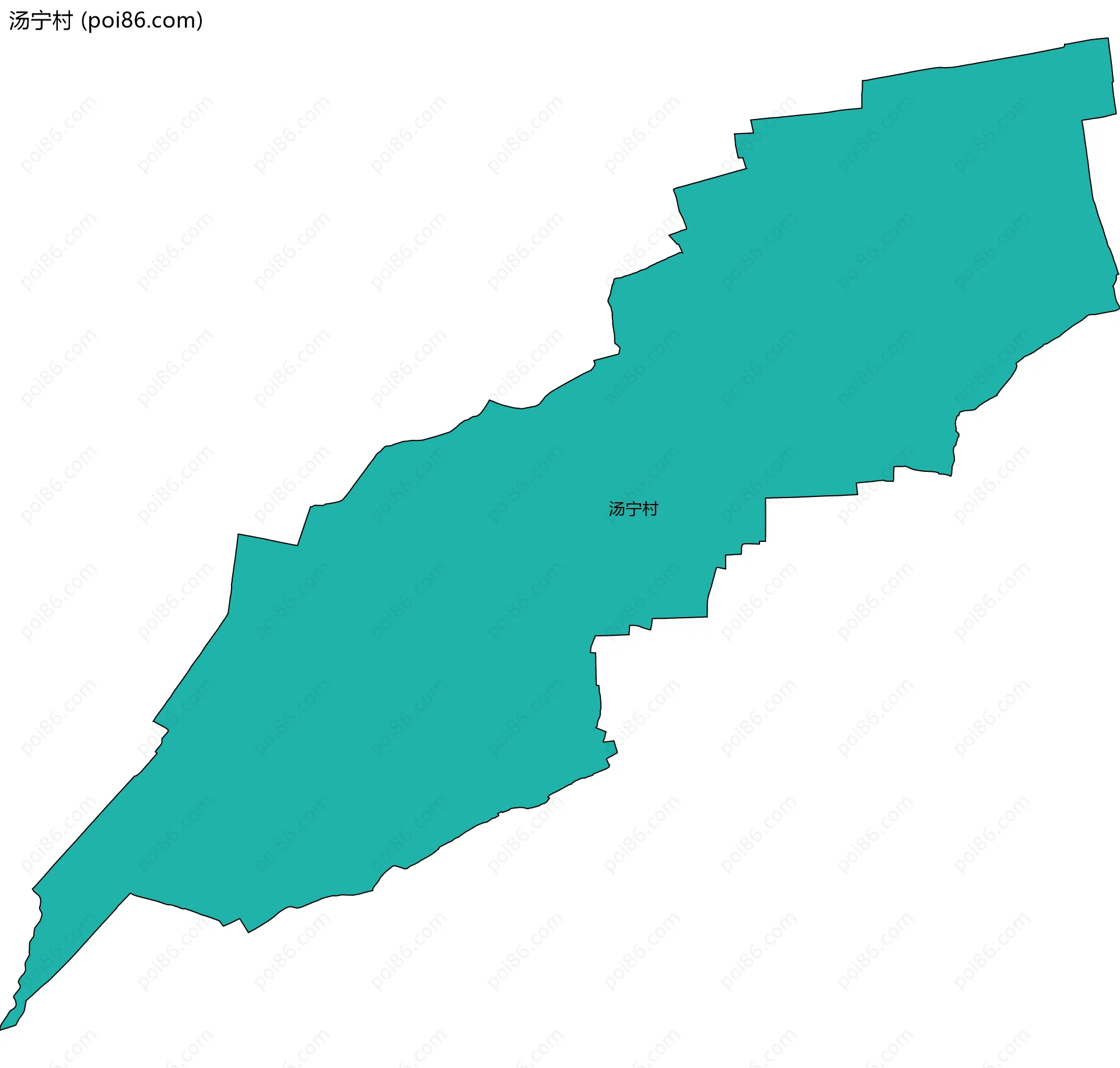 汤宁村边界地图