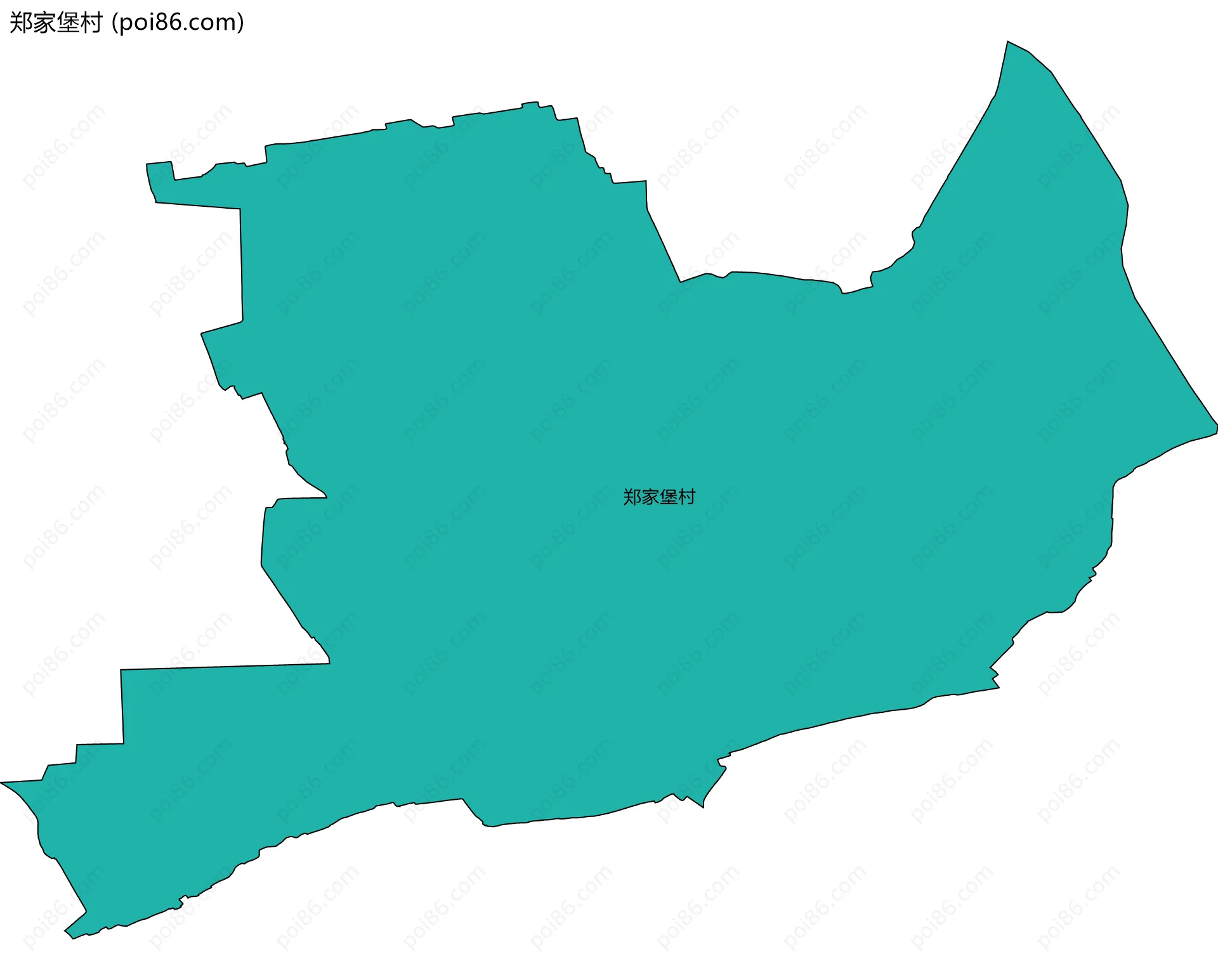 郑家堡村边界地图