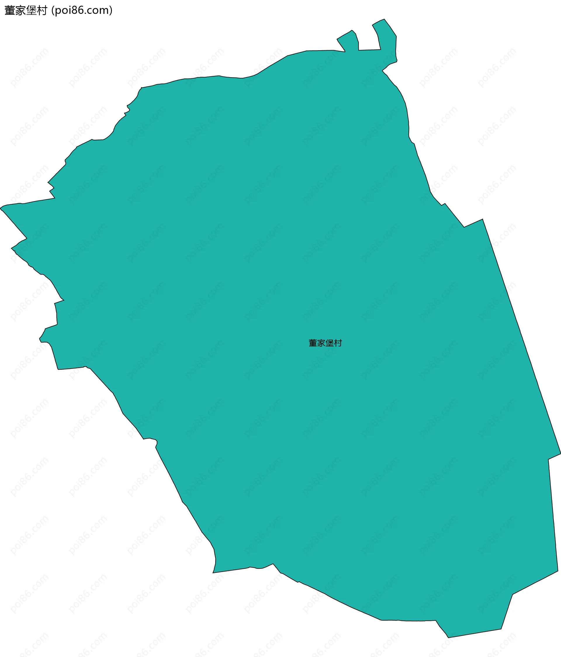 董家堡村边界地图