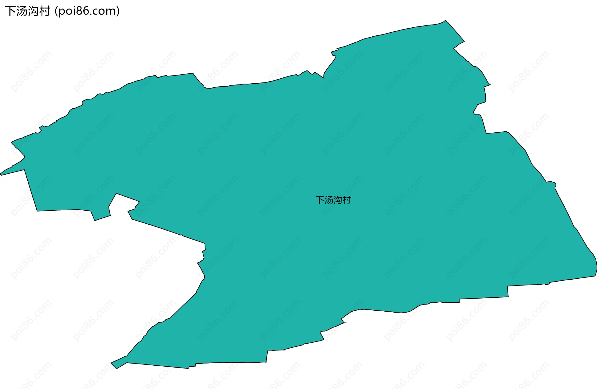 下汤沟村边界地图