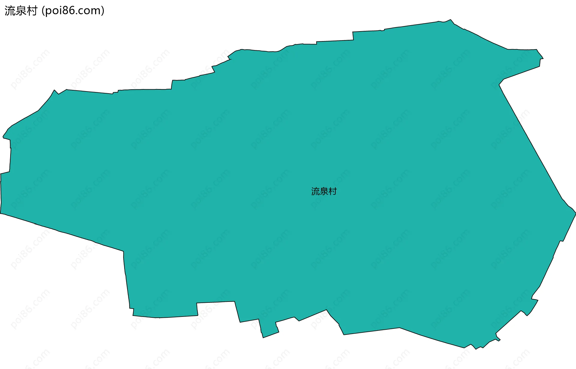 流泉村边界地图