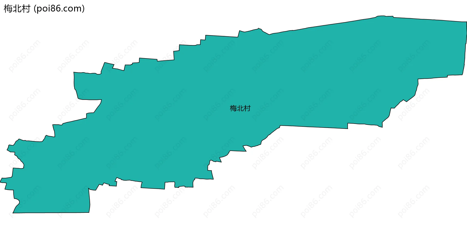 梅北村边界地图