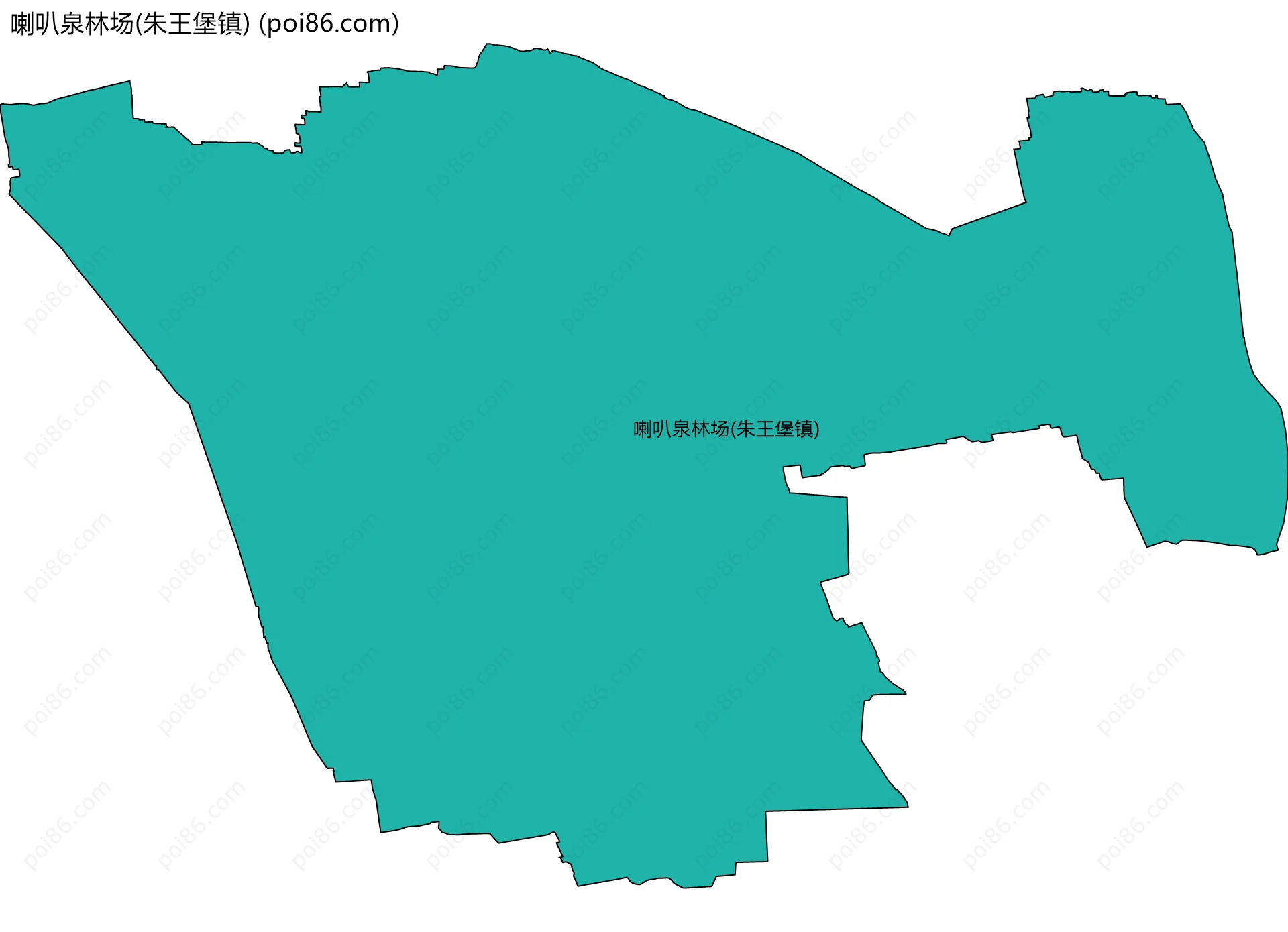 喇叭泉林场(朱王堡镇)边界地图