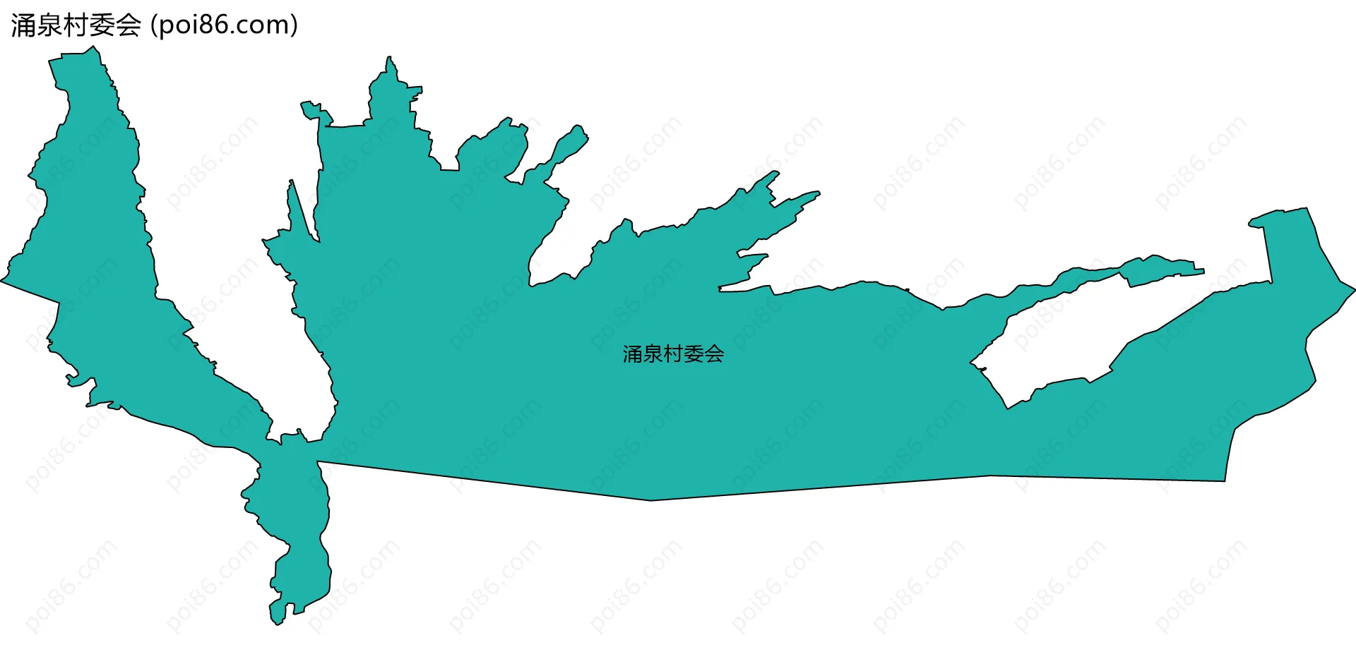 涌泉村委会边界地图