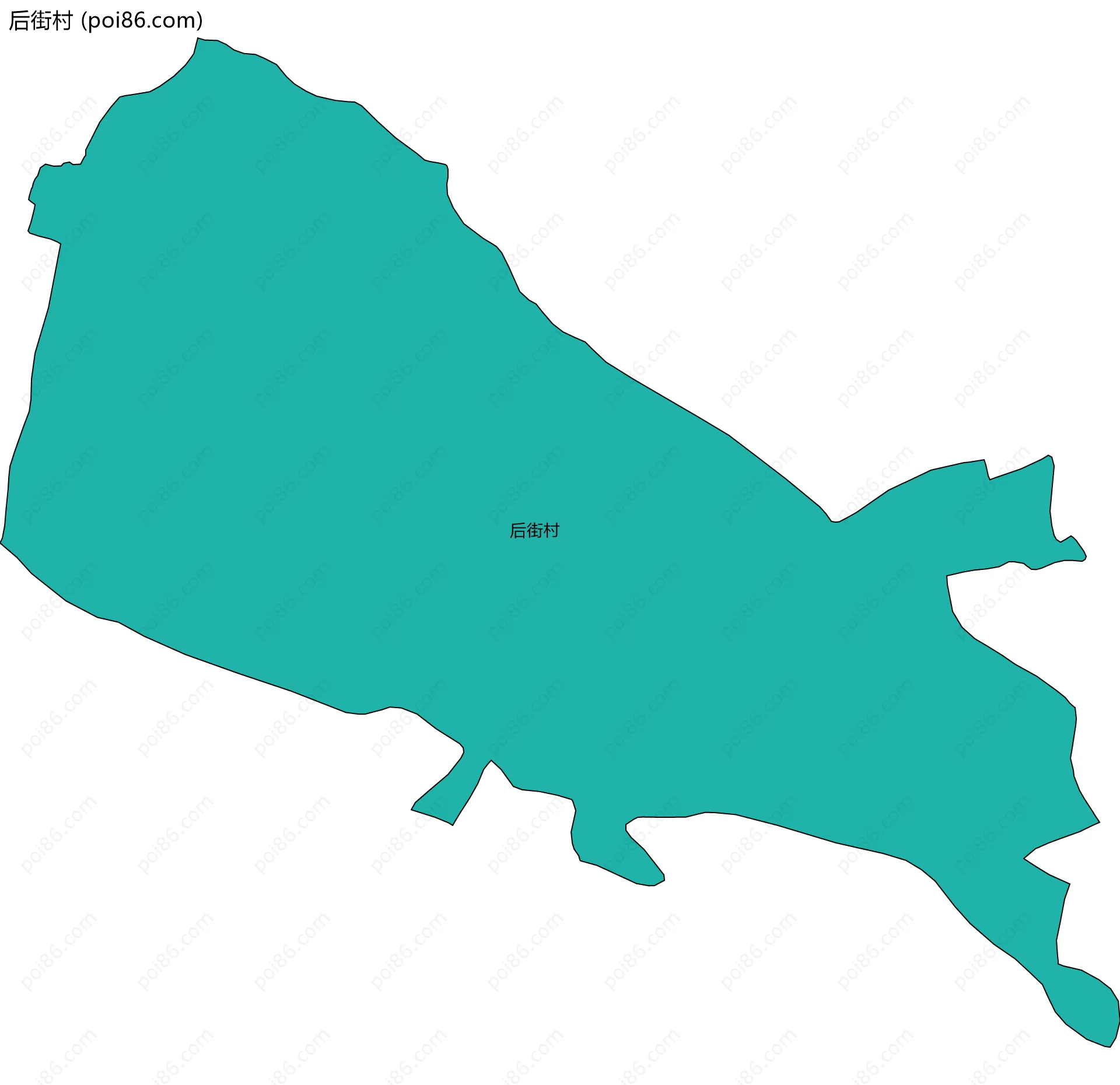 后街村边界地图