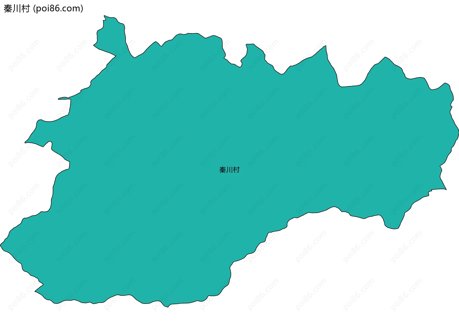 秦川村边界地图