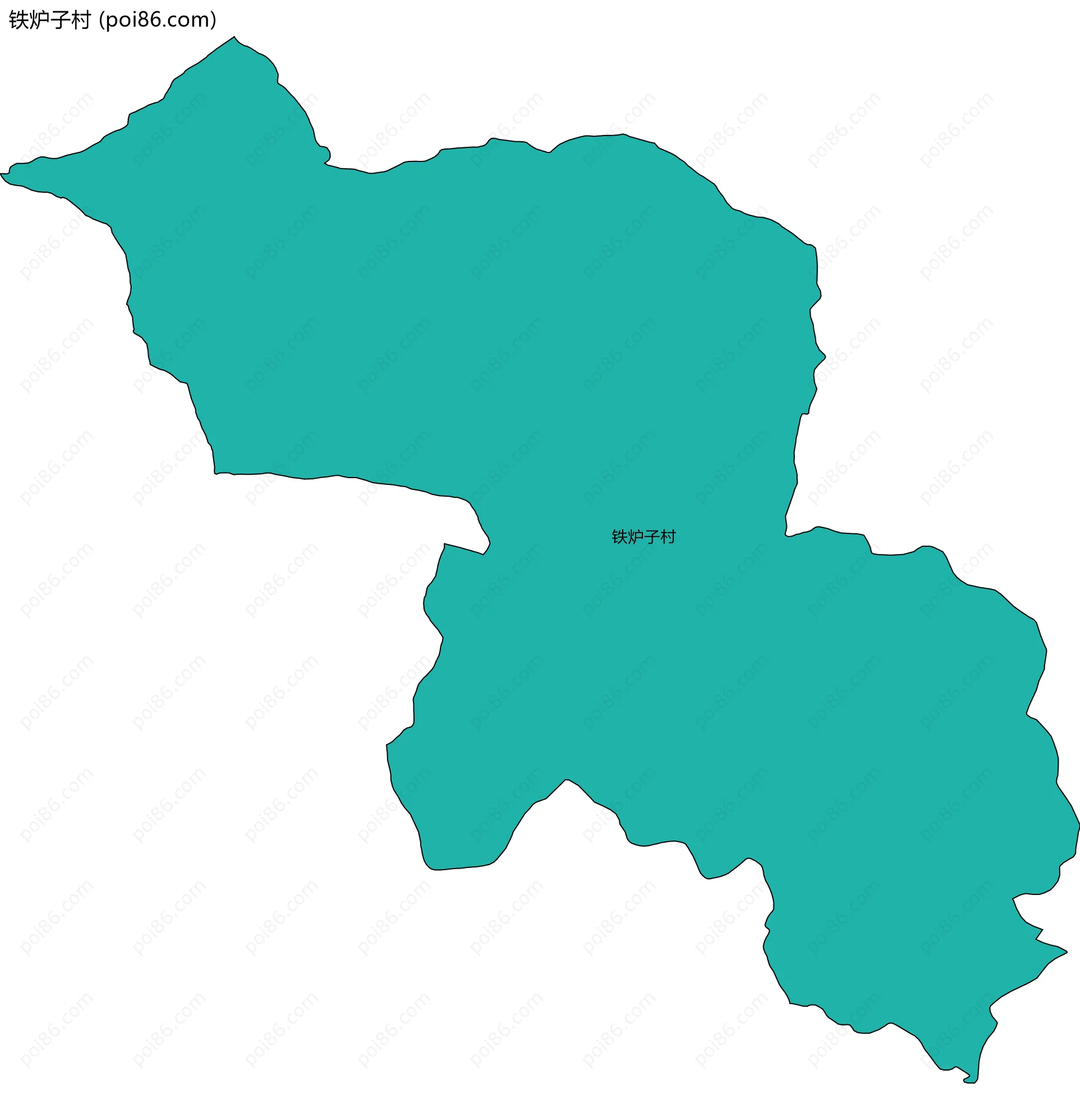 铁炉子村边界地图