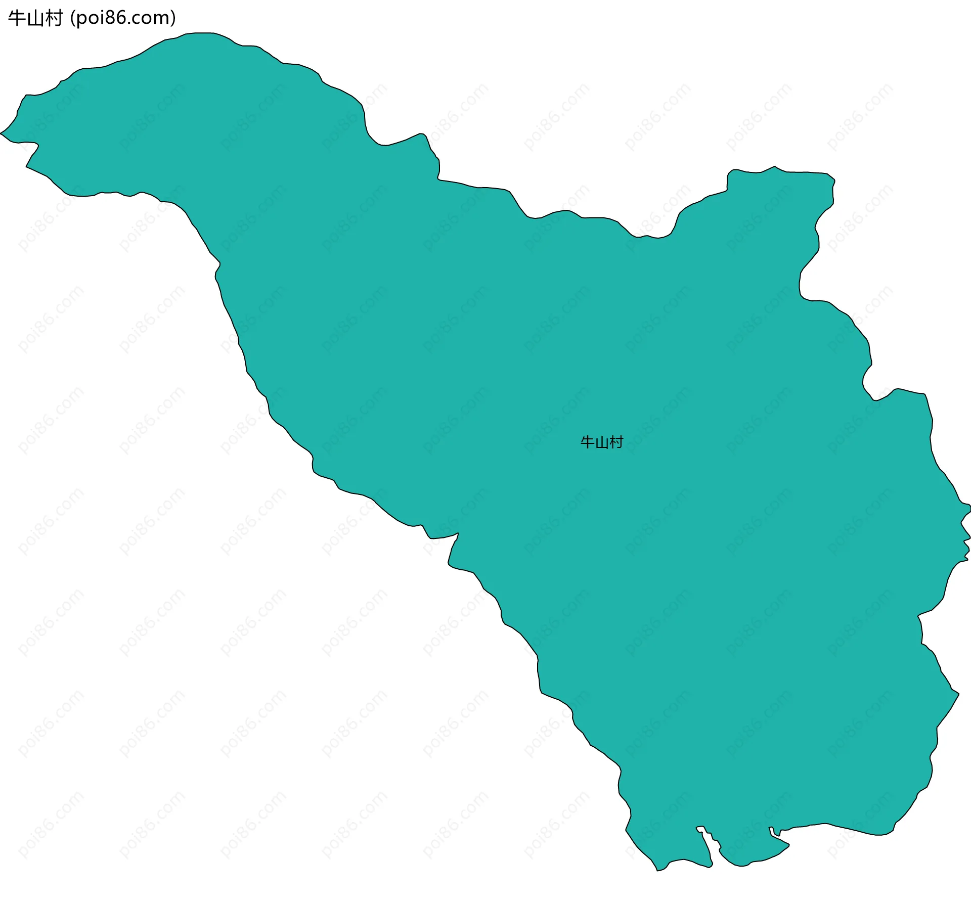 牛山村边界地图