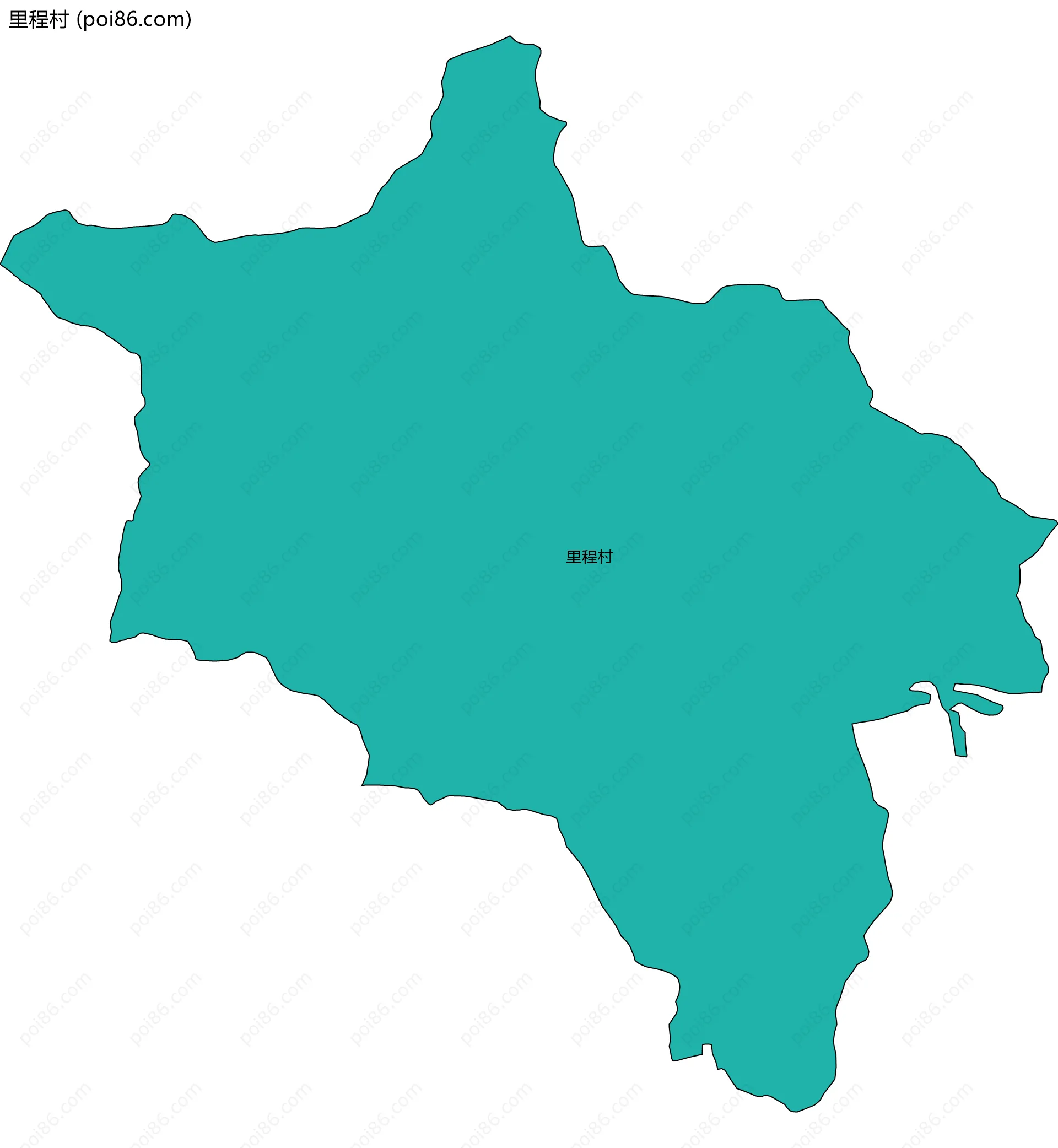 里程村边界地图