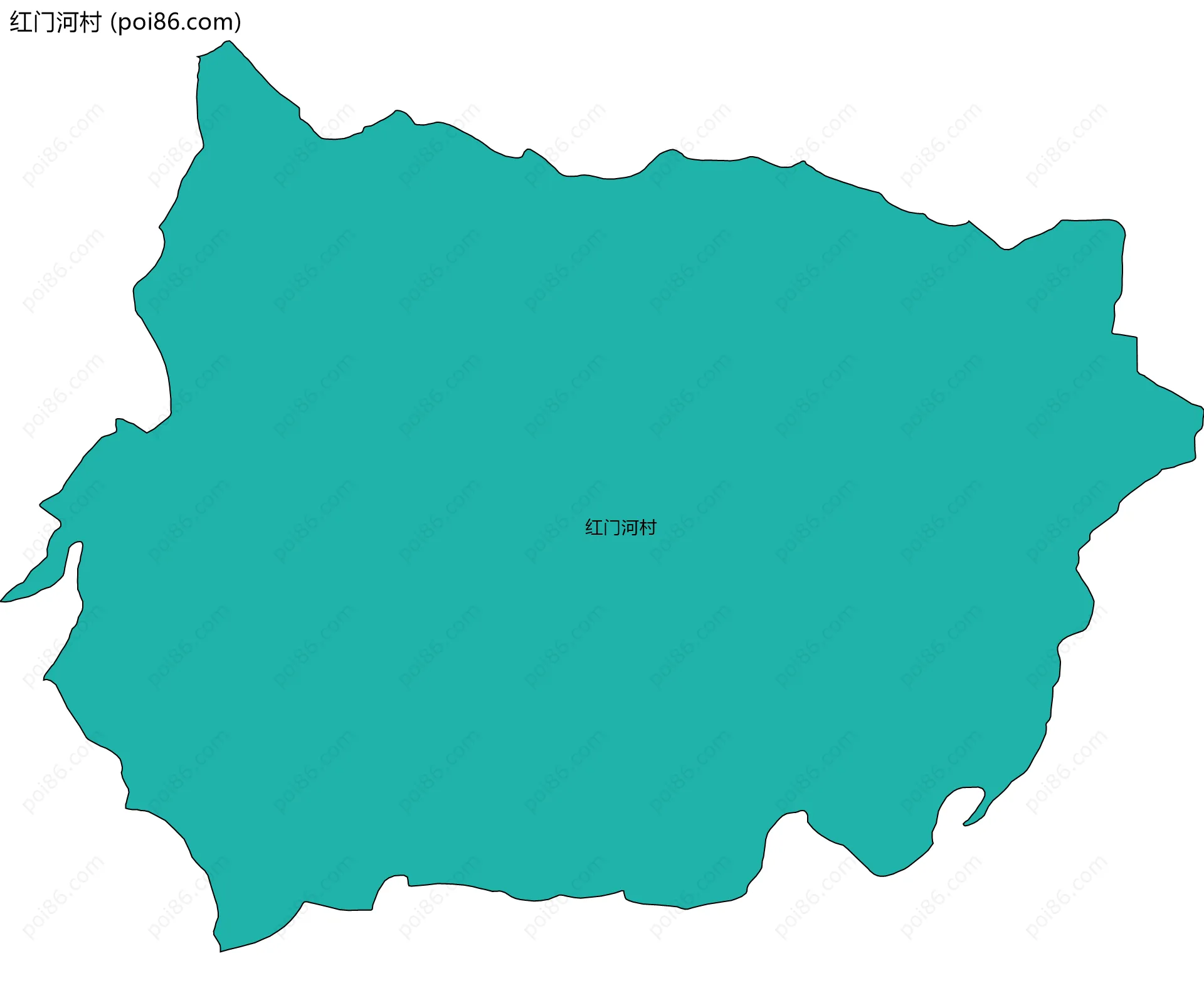 红门河村边界地图