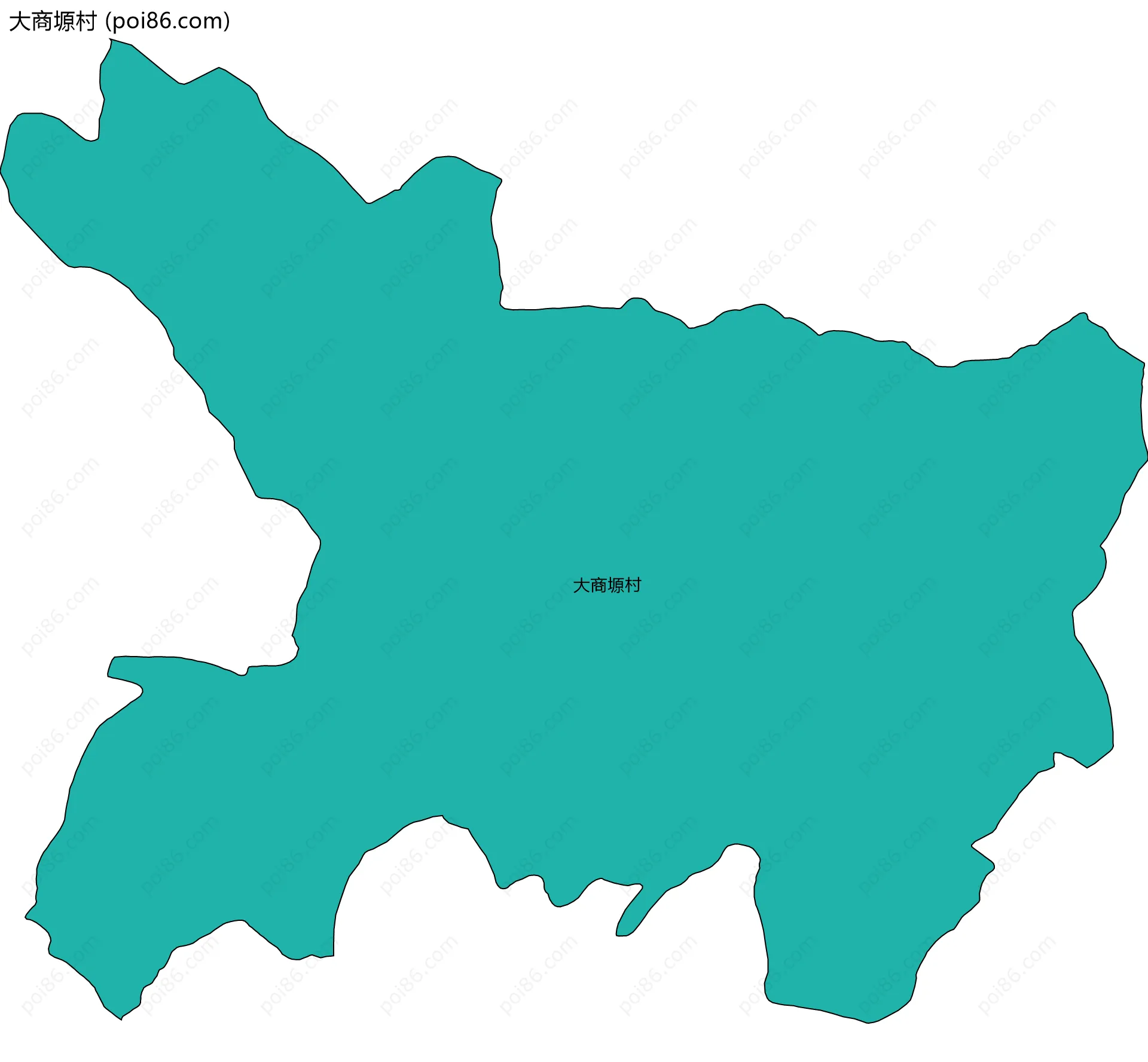 大商塬村边界地图