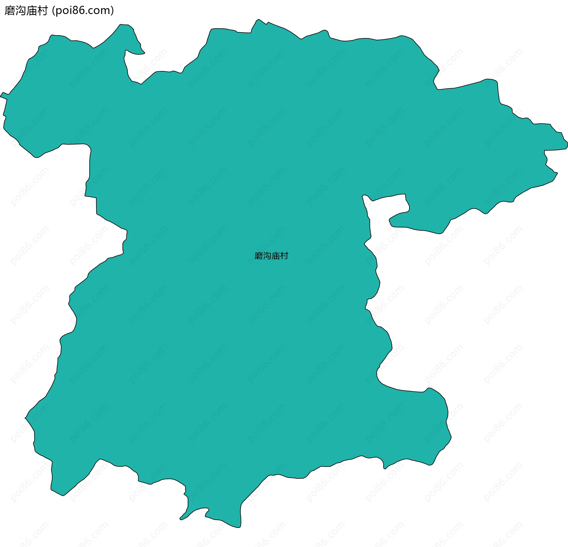 磨沟庙村边界地图