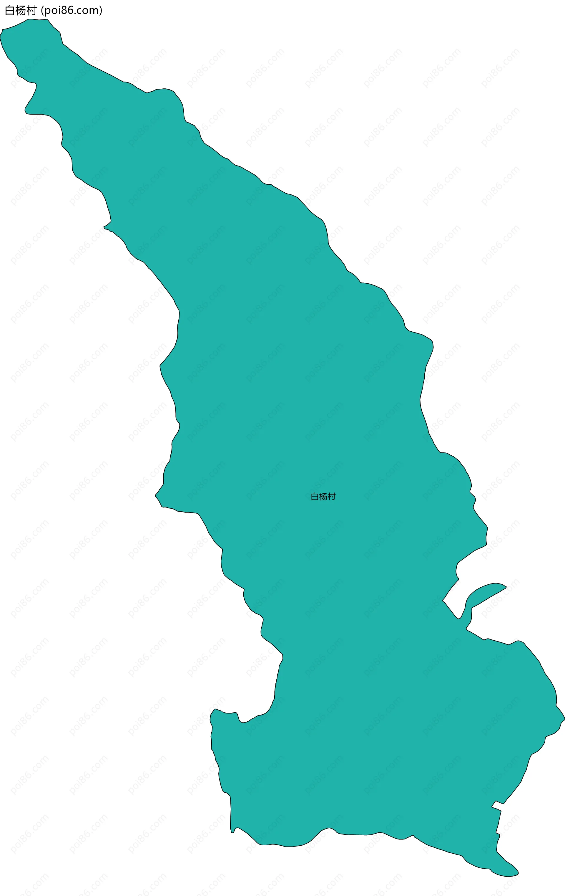 白杨村边界地图