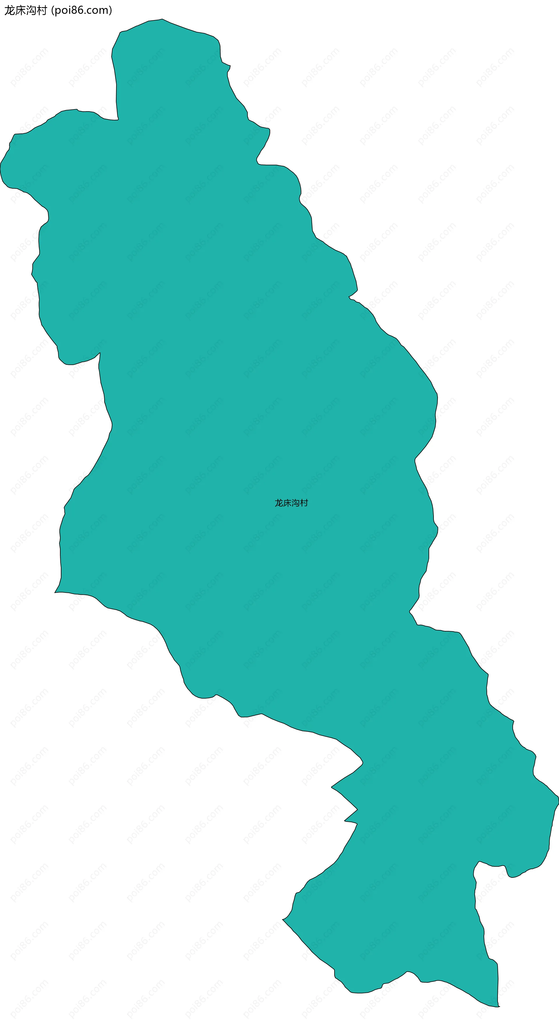 龙床沟村边界地图