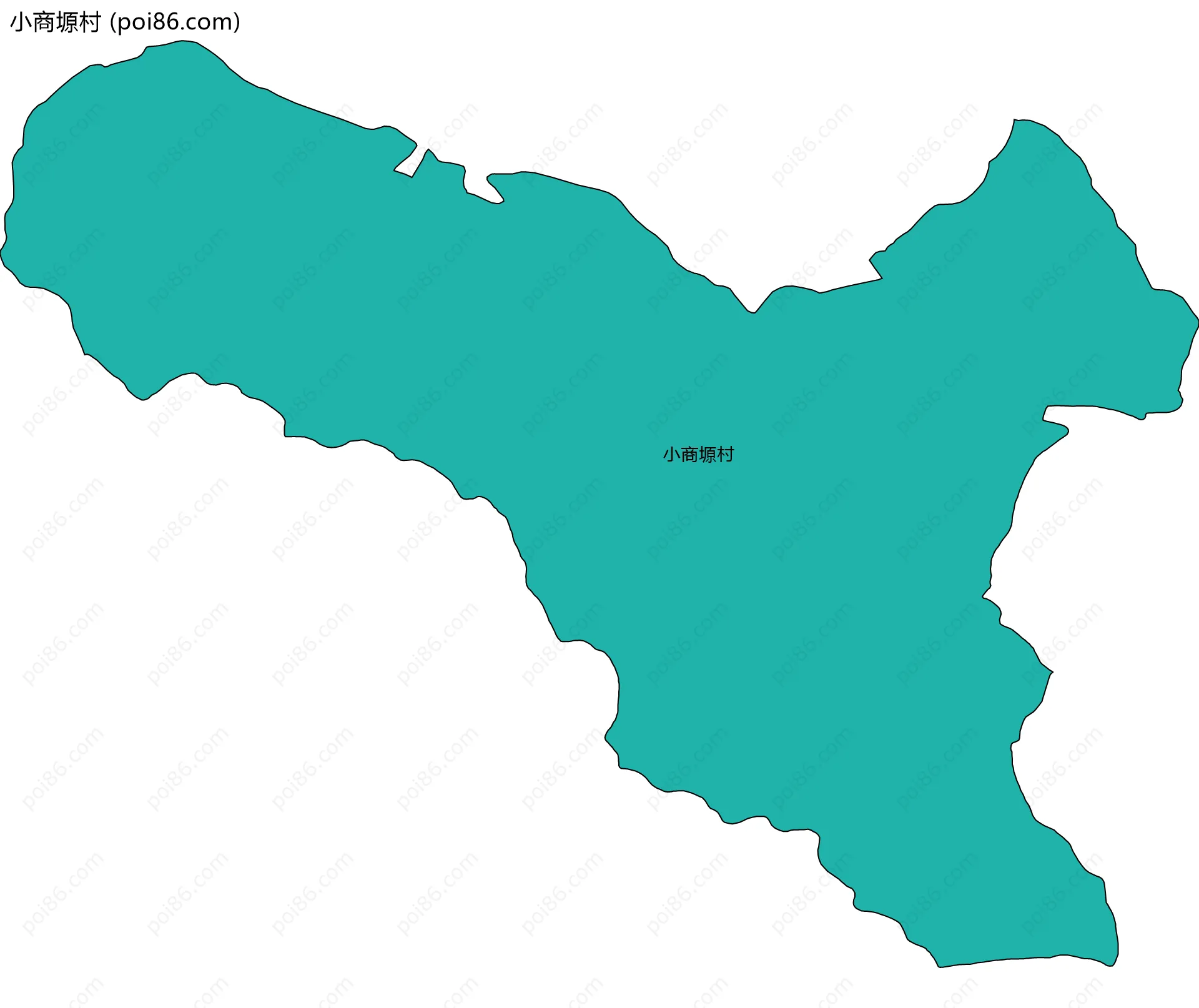 小商塬村边界地图