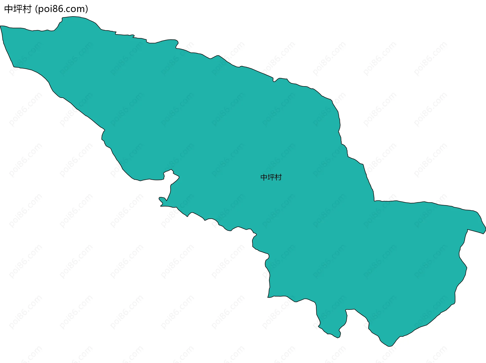 中坪村边界地图