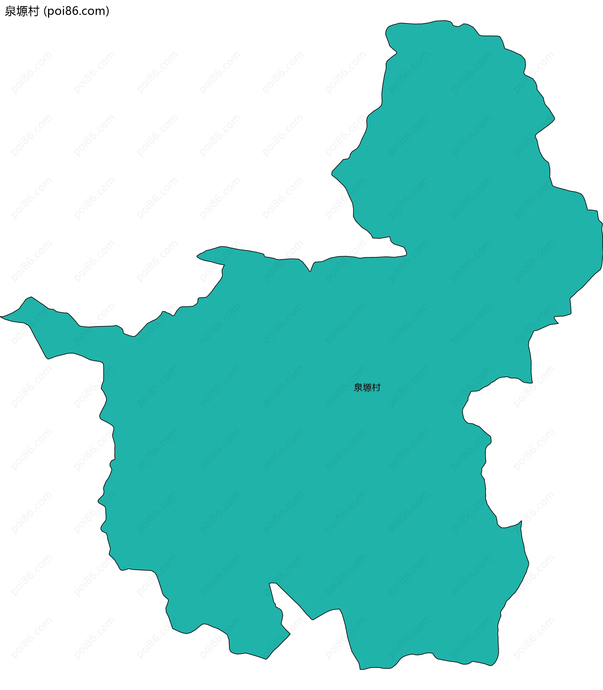 泉塬村边界地图