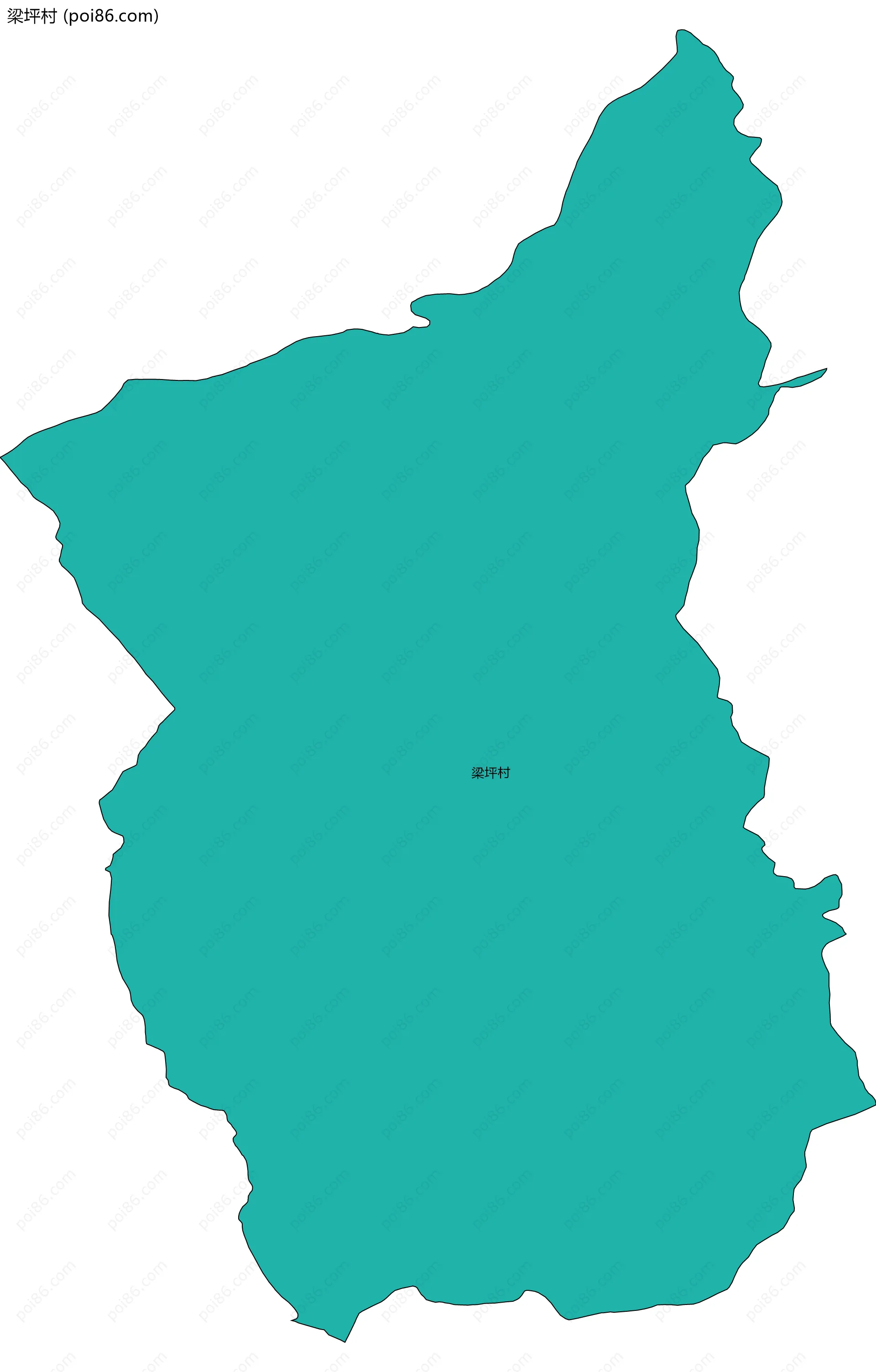 梁坪村边界地图