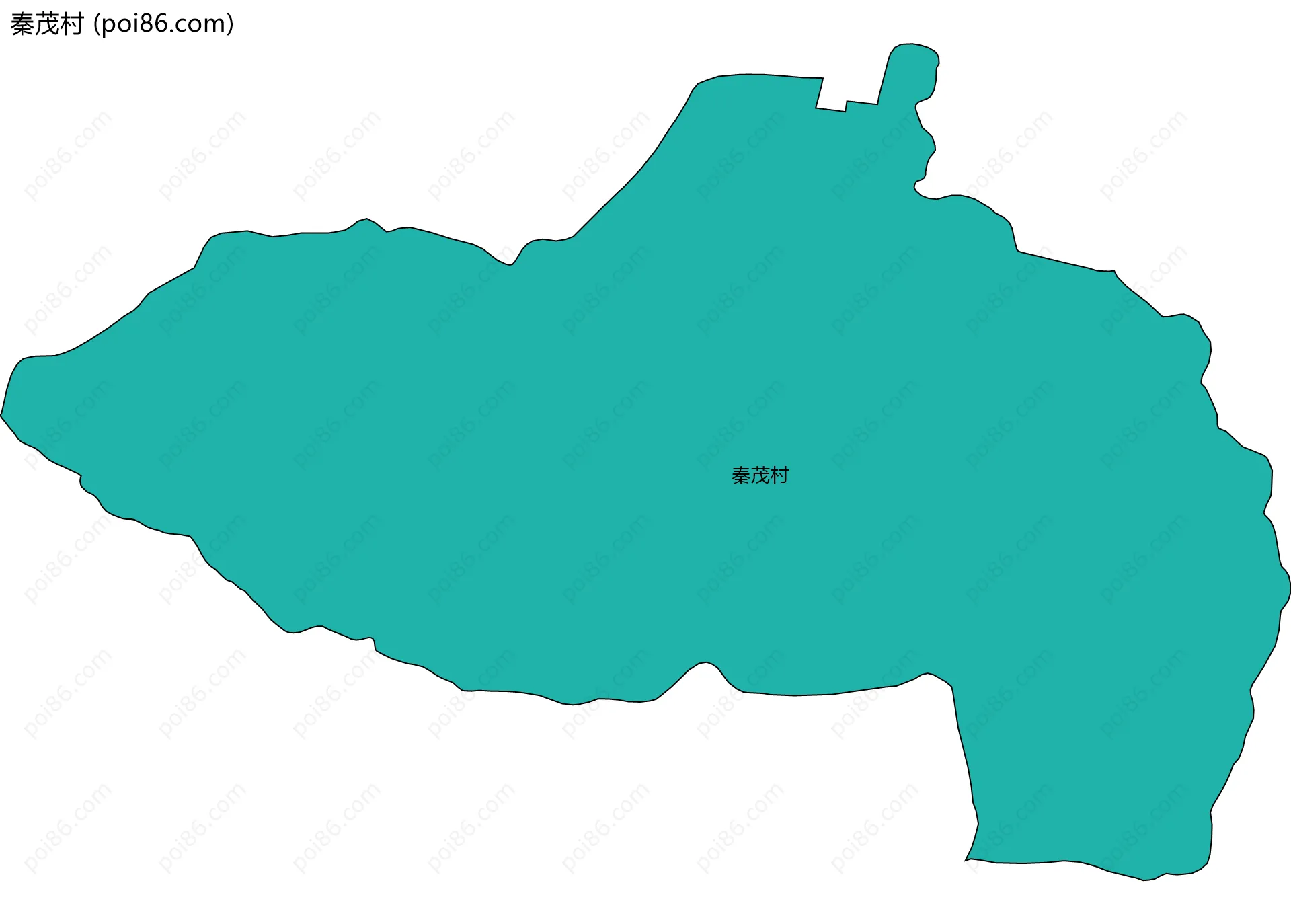 秦茂村边界地图