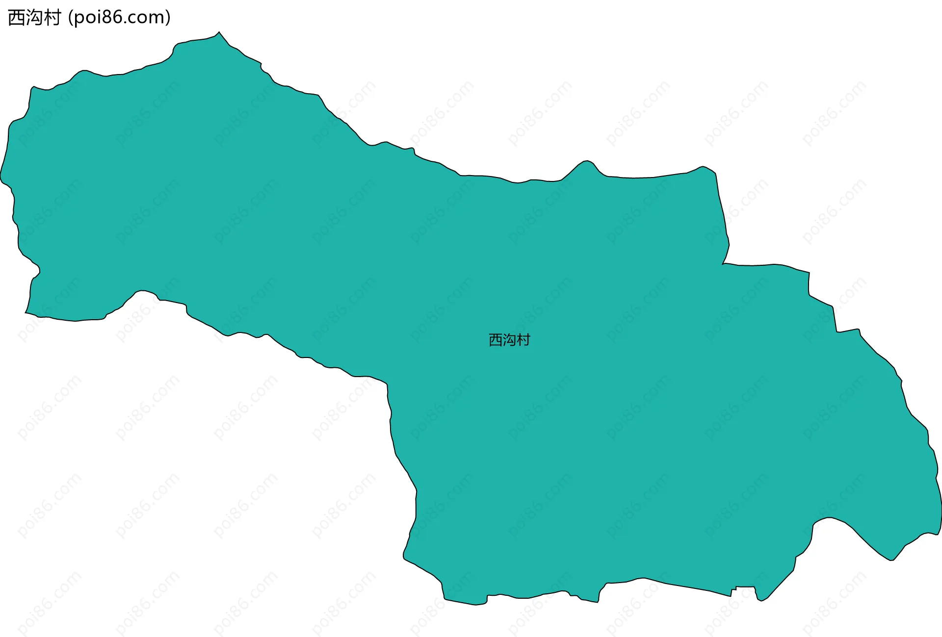 西沟村边界地图