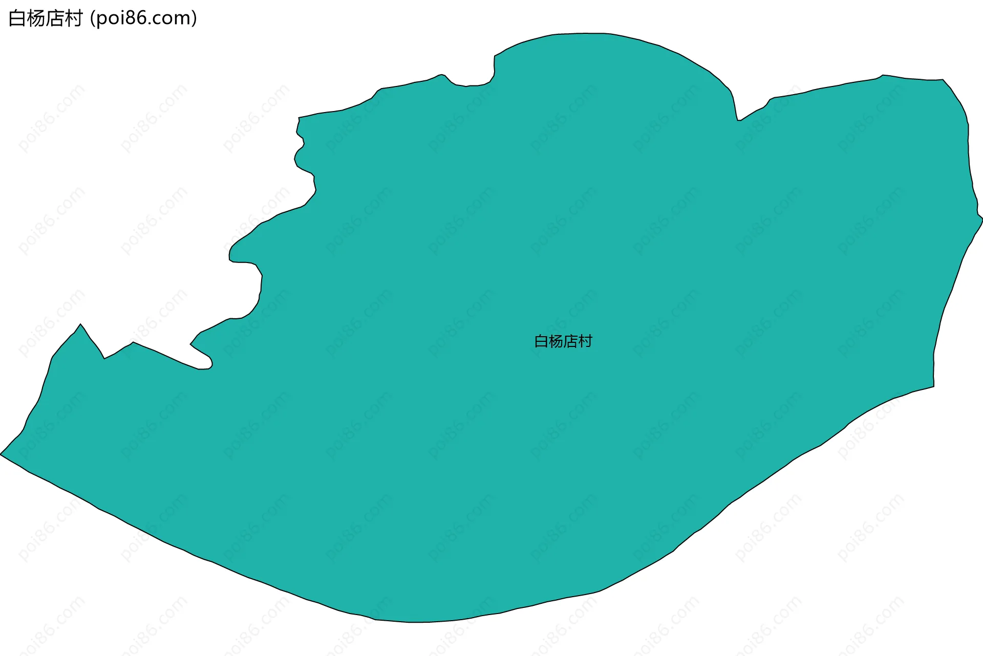 白杨店村边界地图