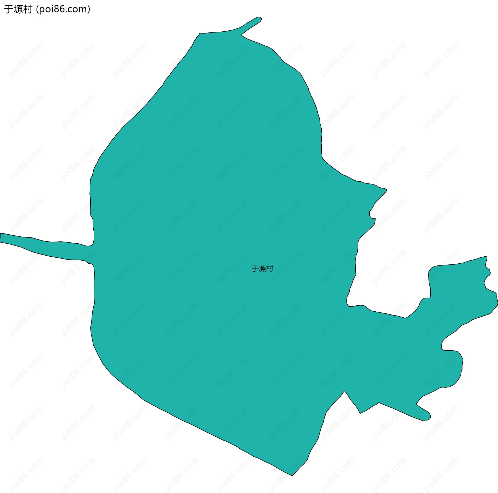 于塬村边界地图