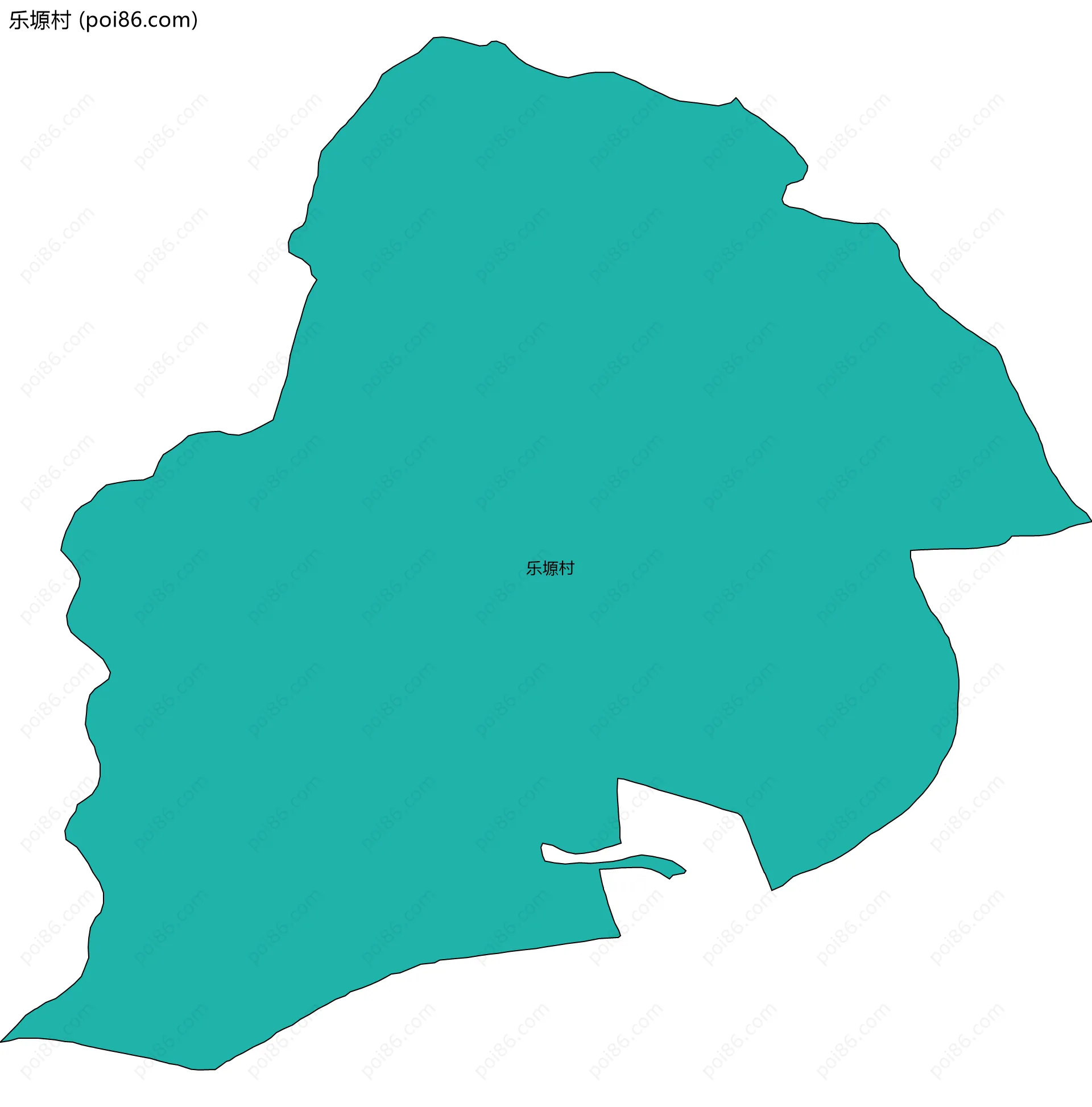 乐塬村边界地图