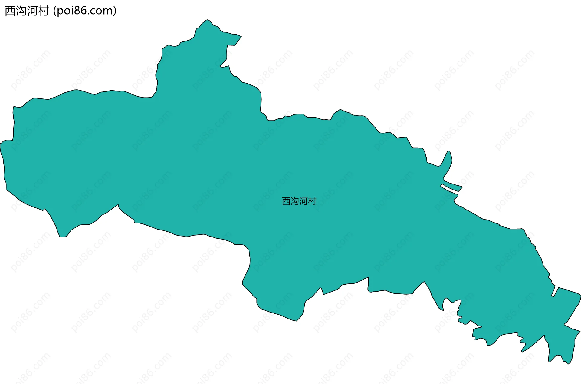 西沟河村边界地图