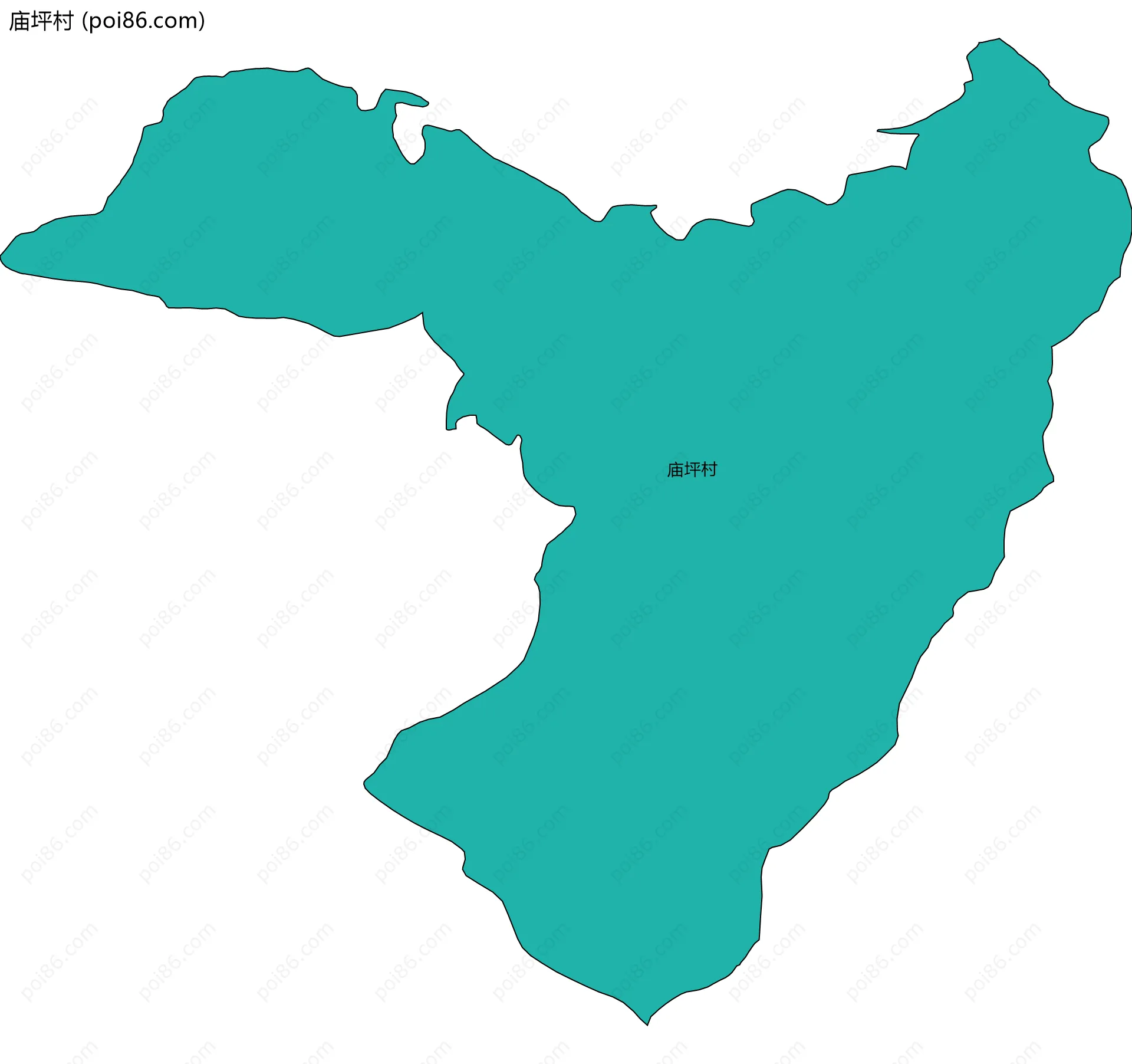 庙坪村边界地图