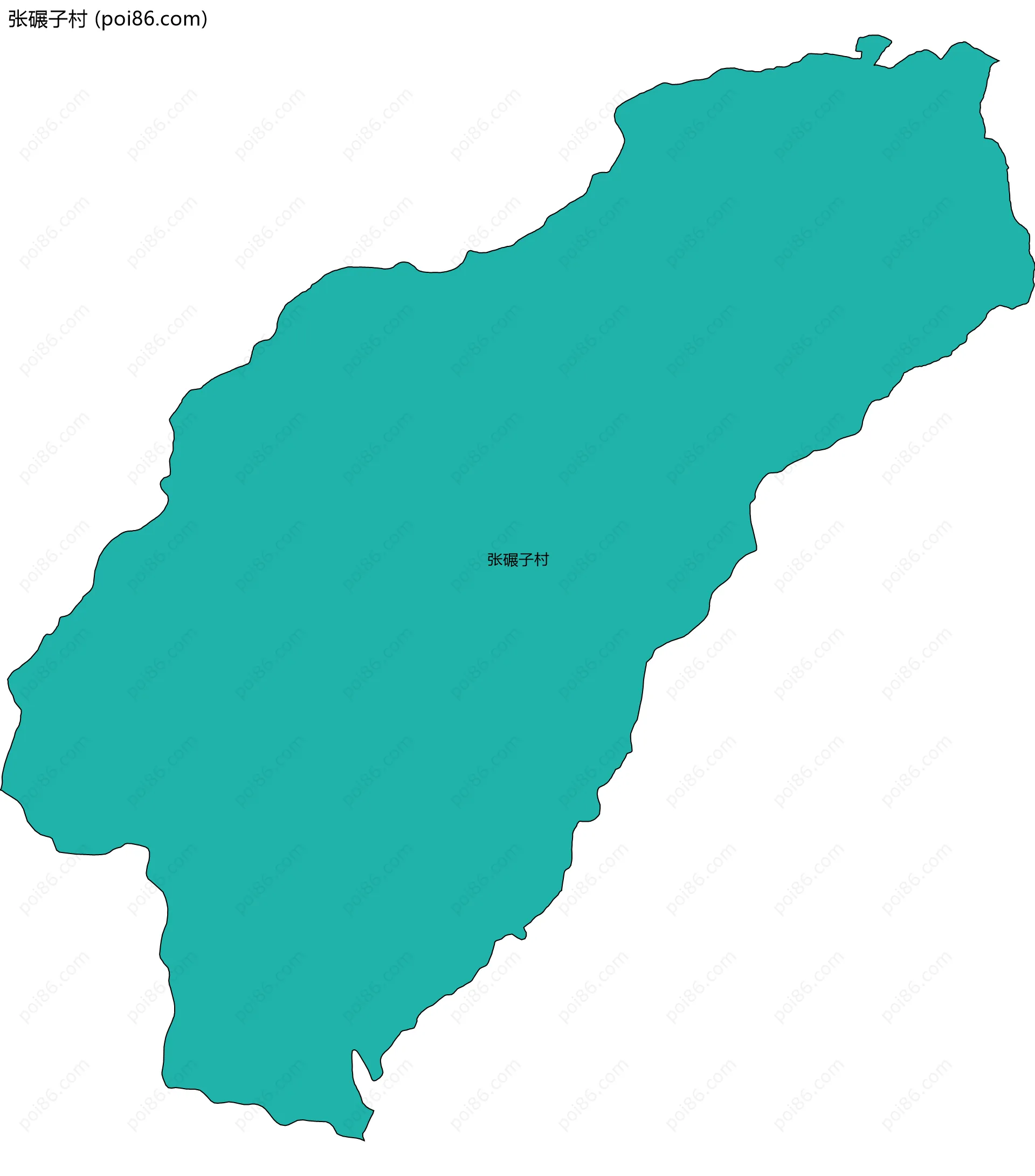 张碾子村边界地图