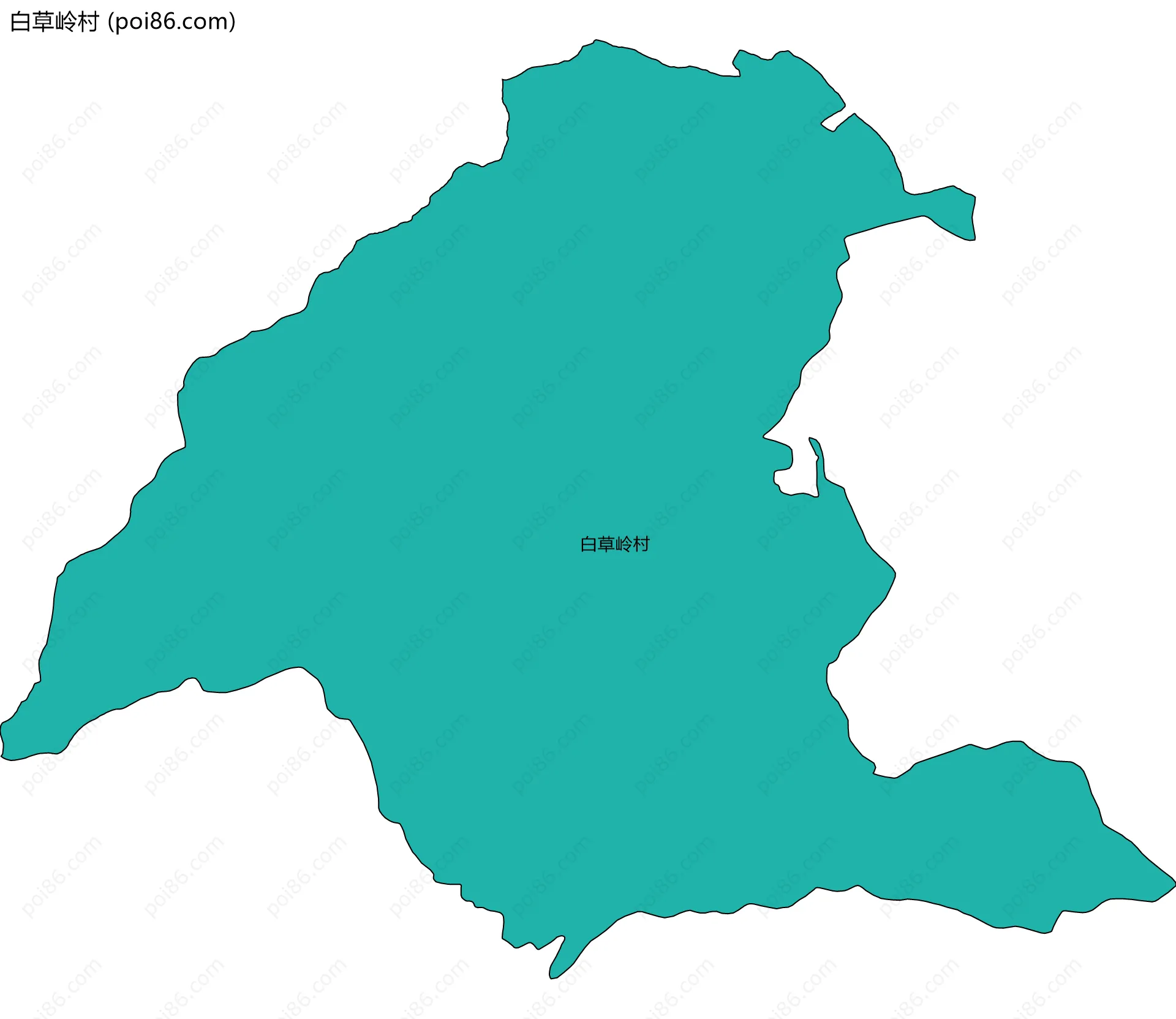 白草岭村边界地图