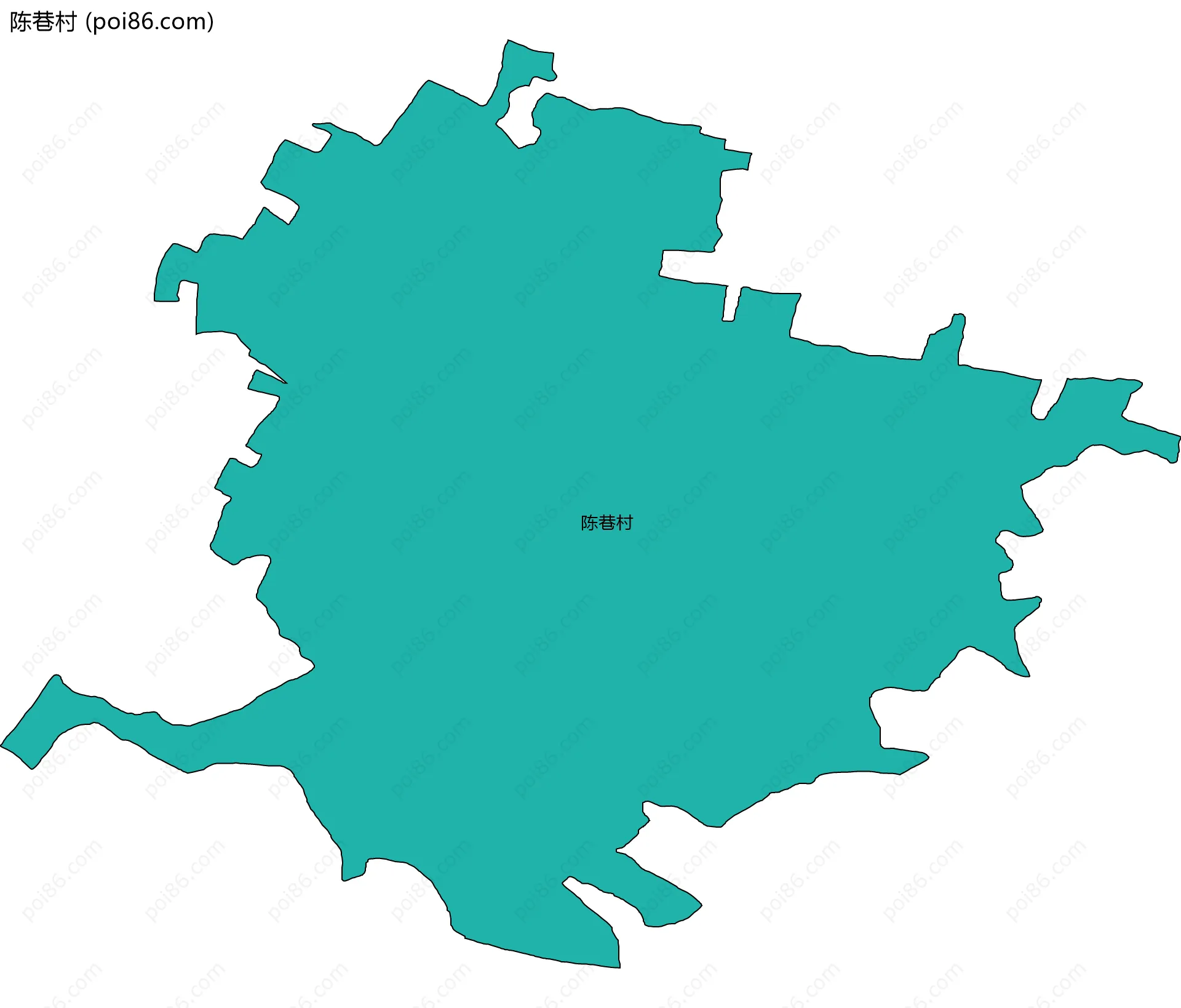 陈巷村边界地图