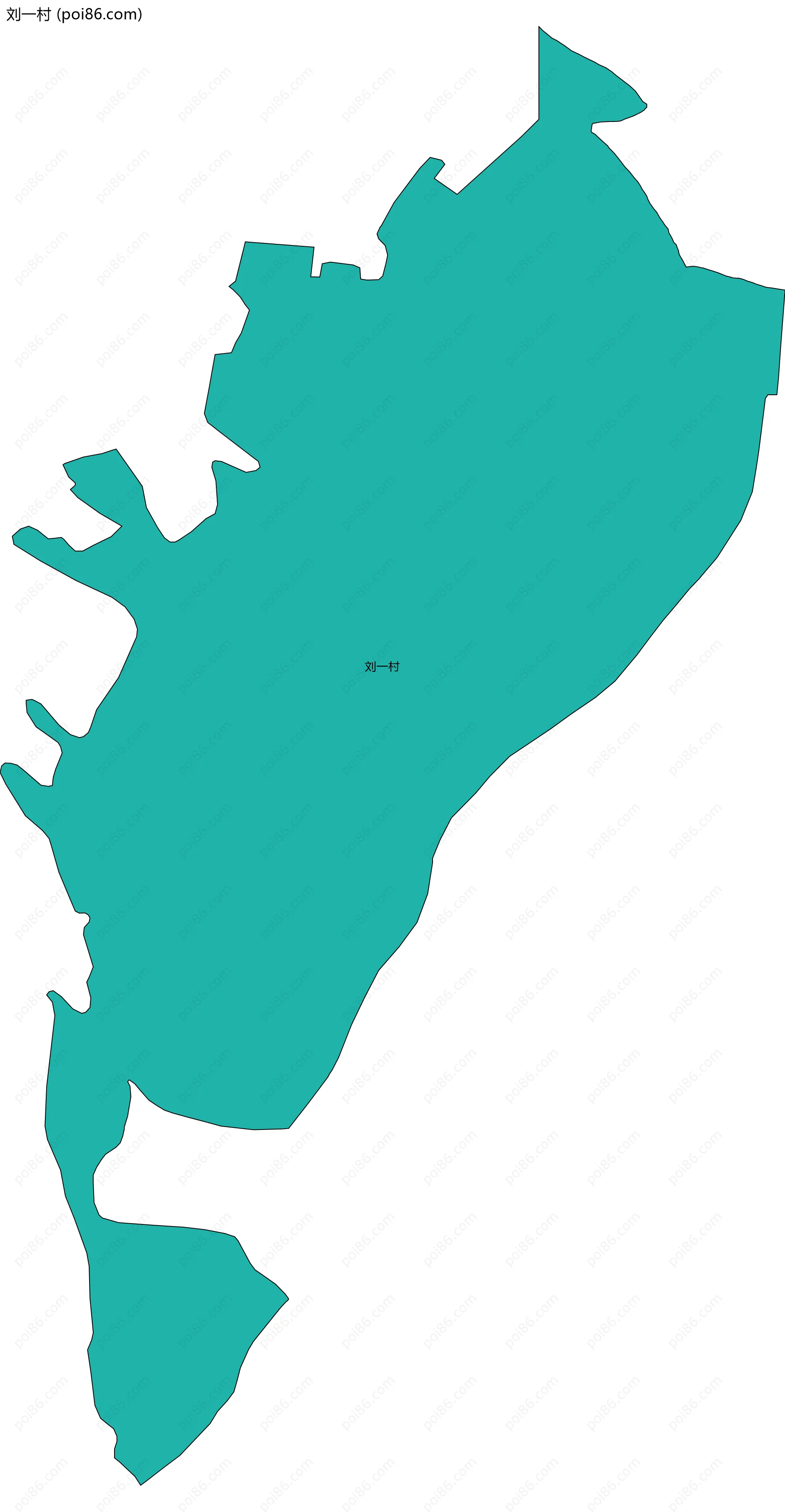 刘一村边界地图