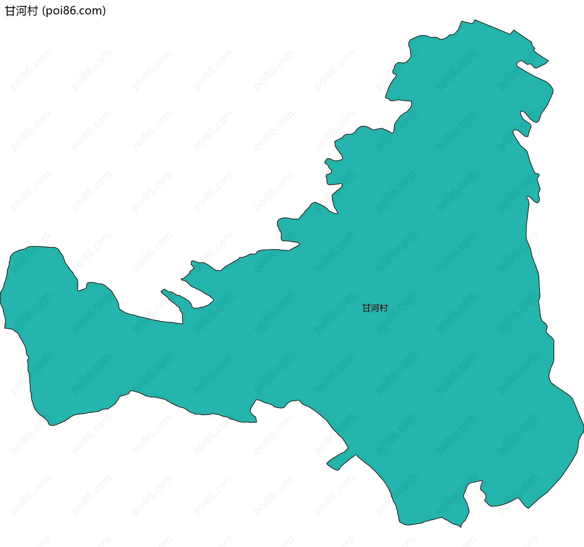 甘河村边界地图