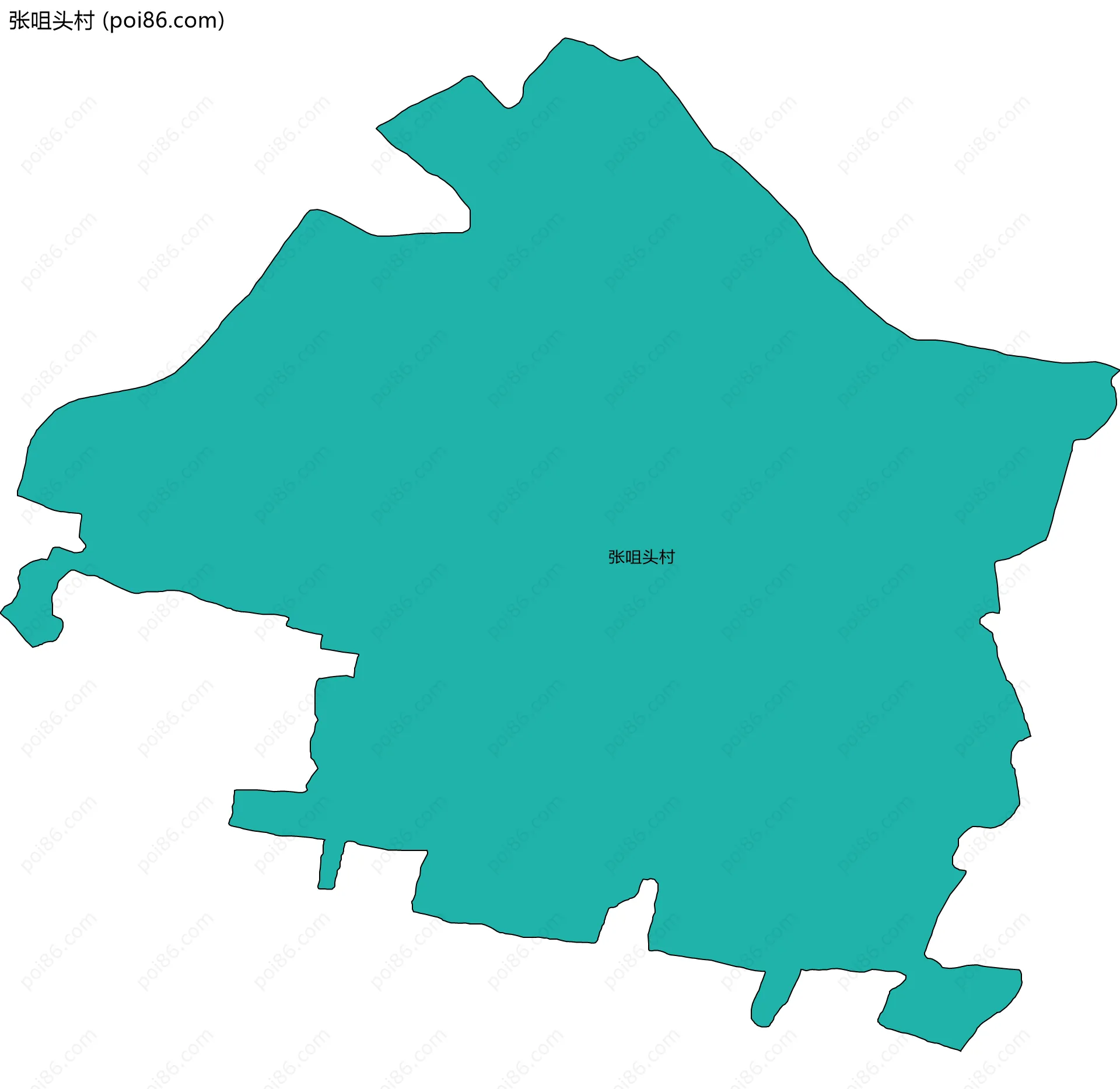 张咀头村边界地图
