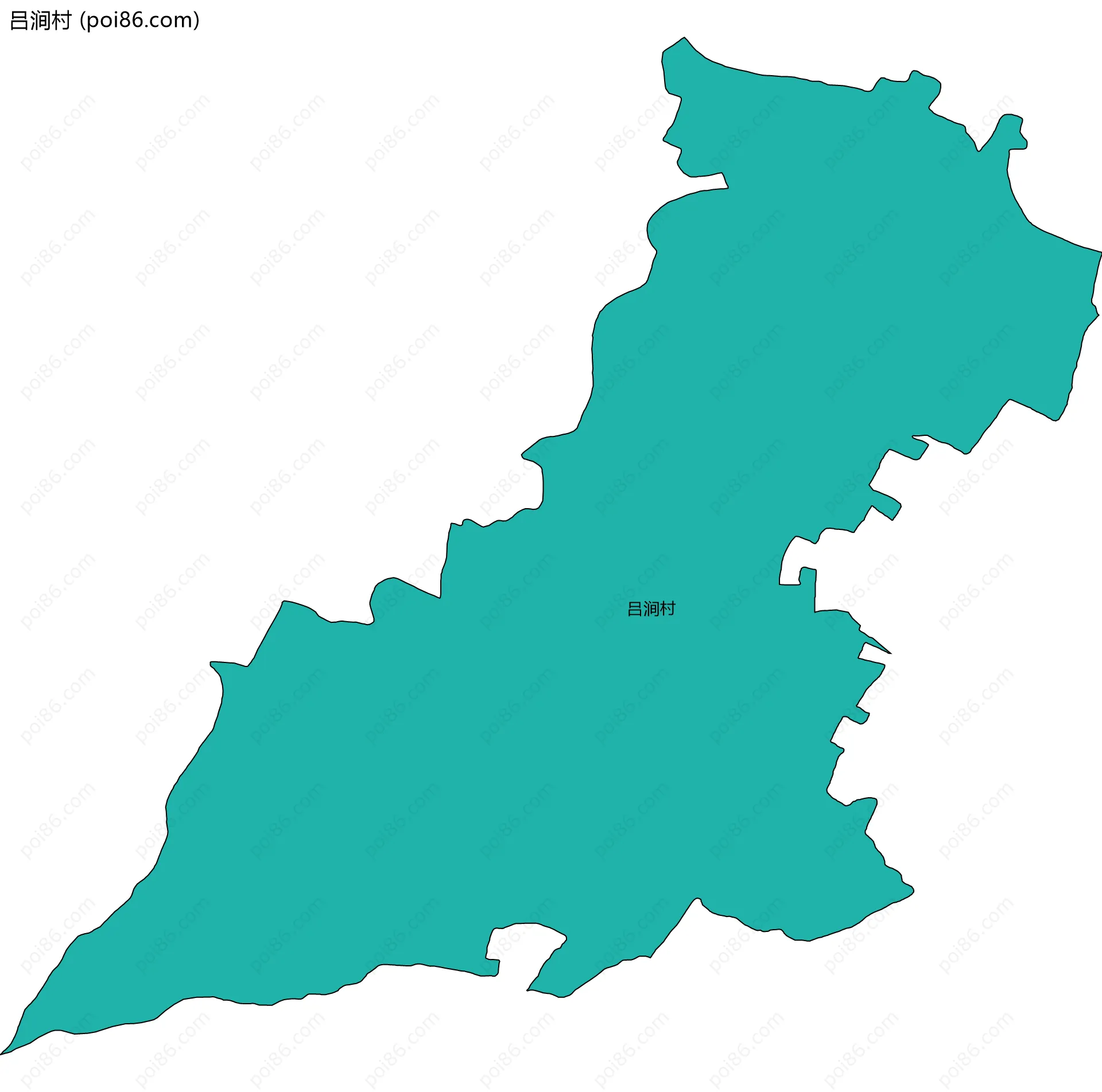 吕涧村边界地图