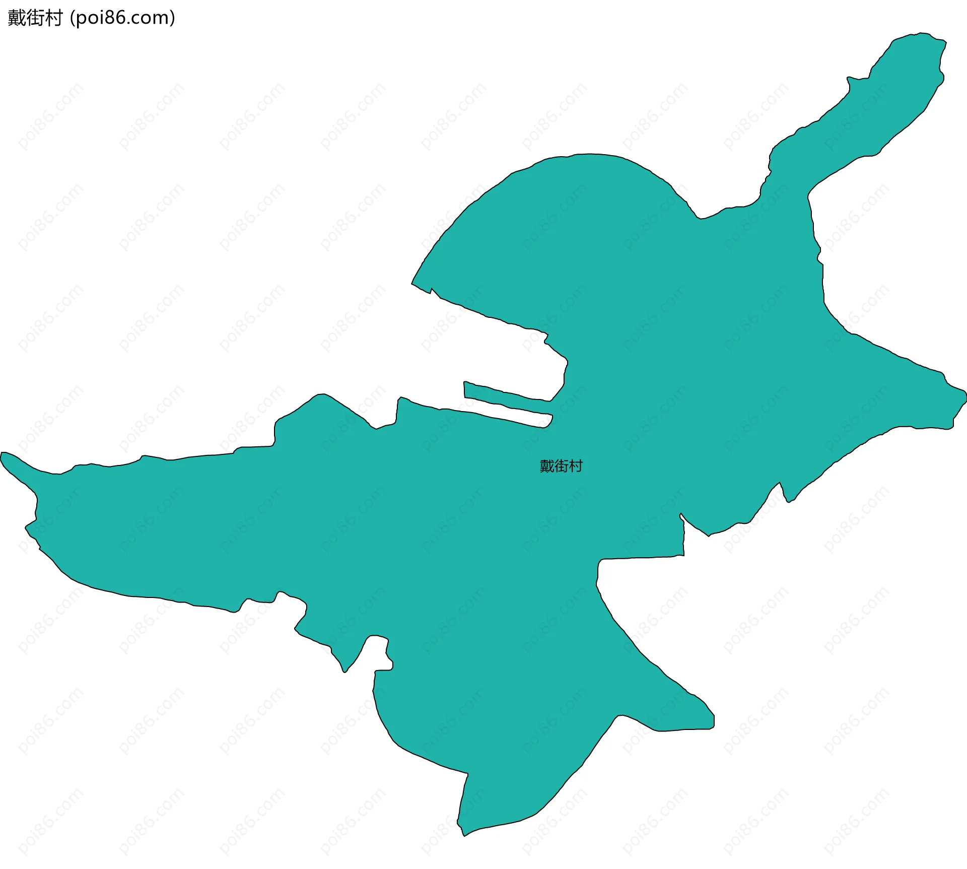 戴街村边界地图