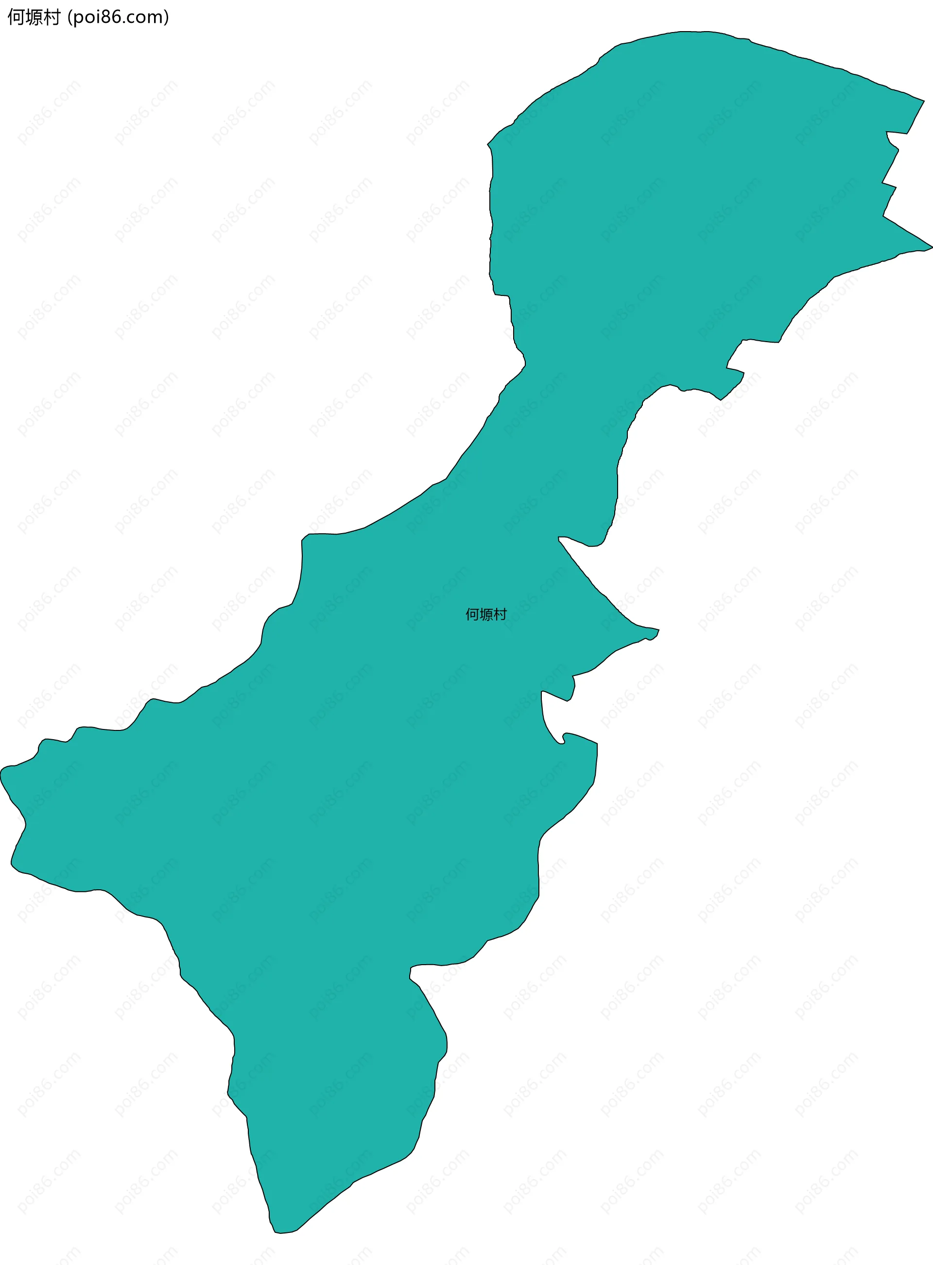 何塬村边界地图