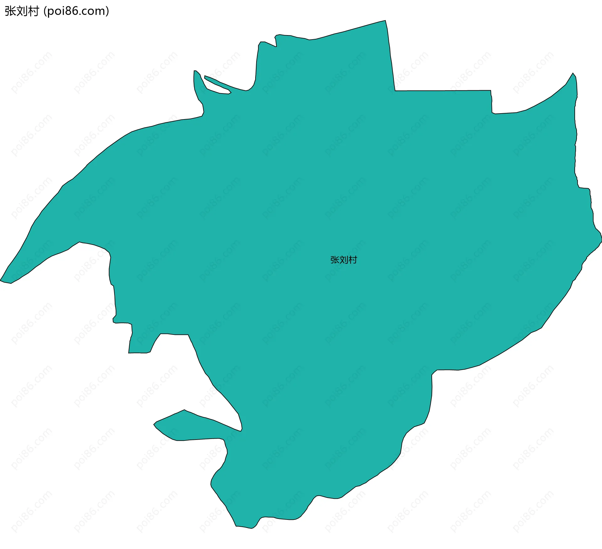 张刘村边界地图