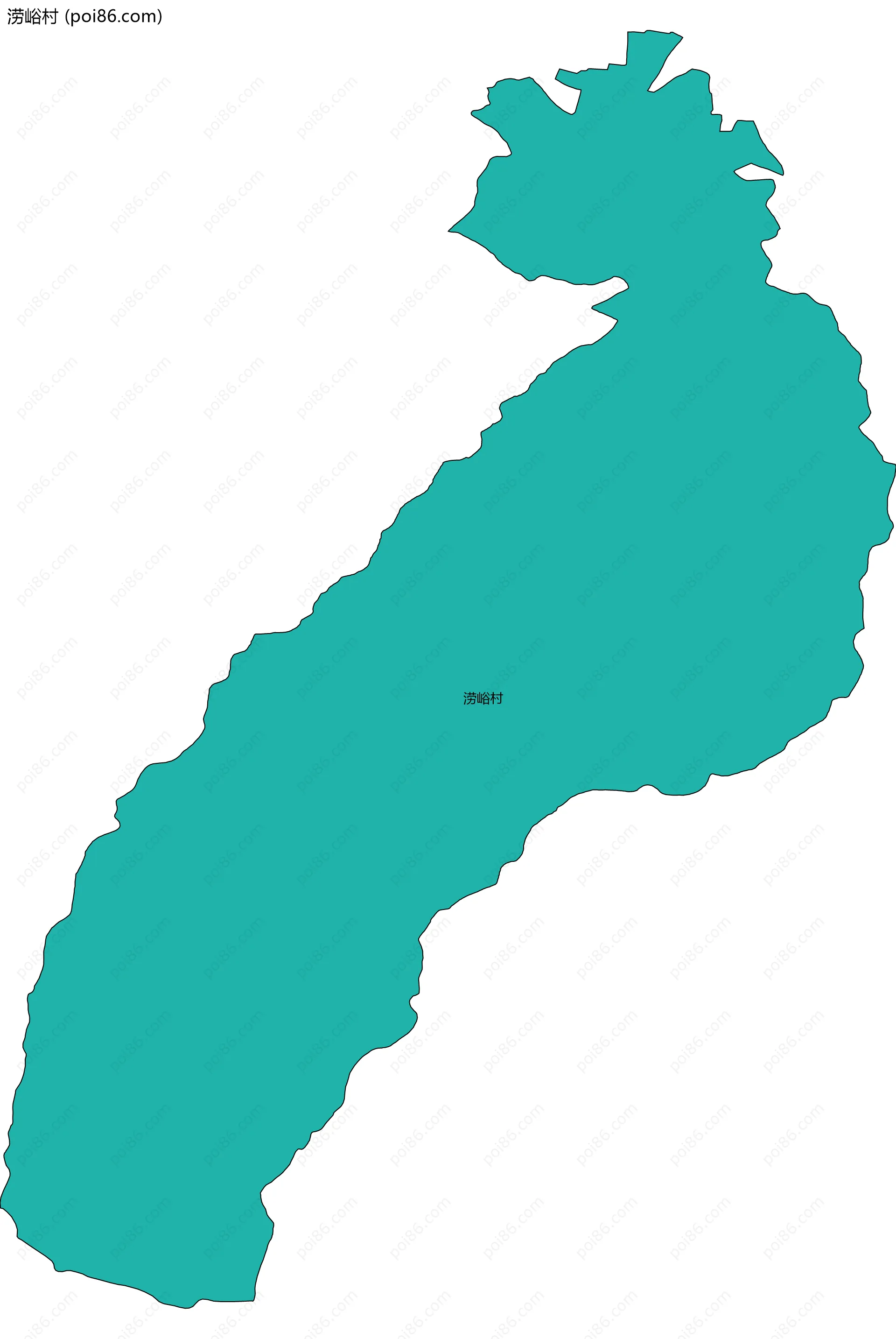 涝峪村边界地图