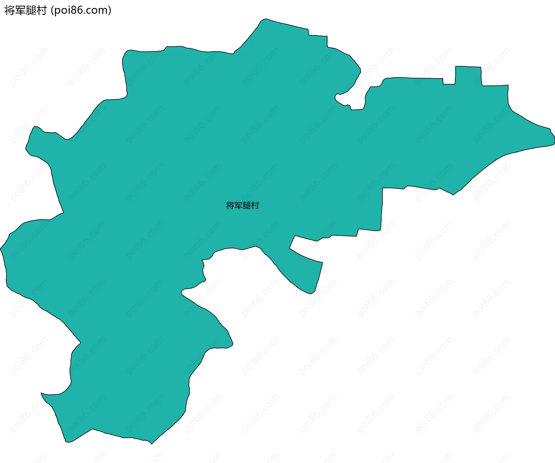 将军腿村边界地图