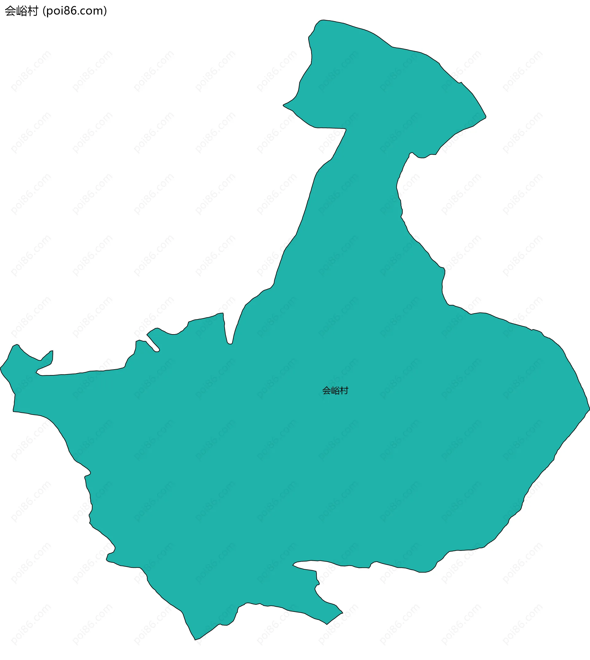 会峪村边界地图