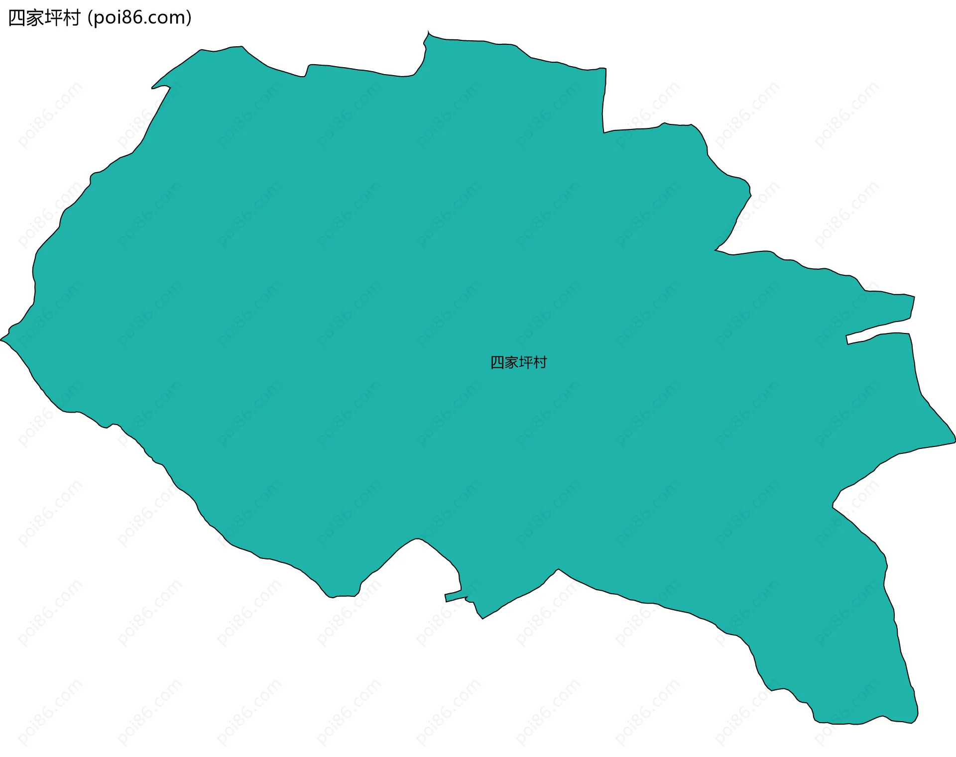 四家坪村边界地图