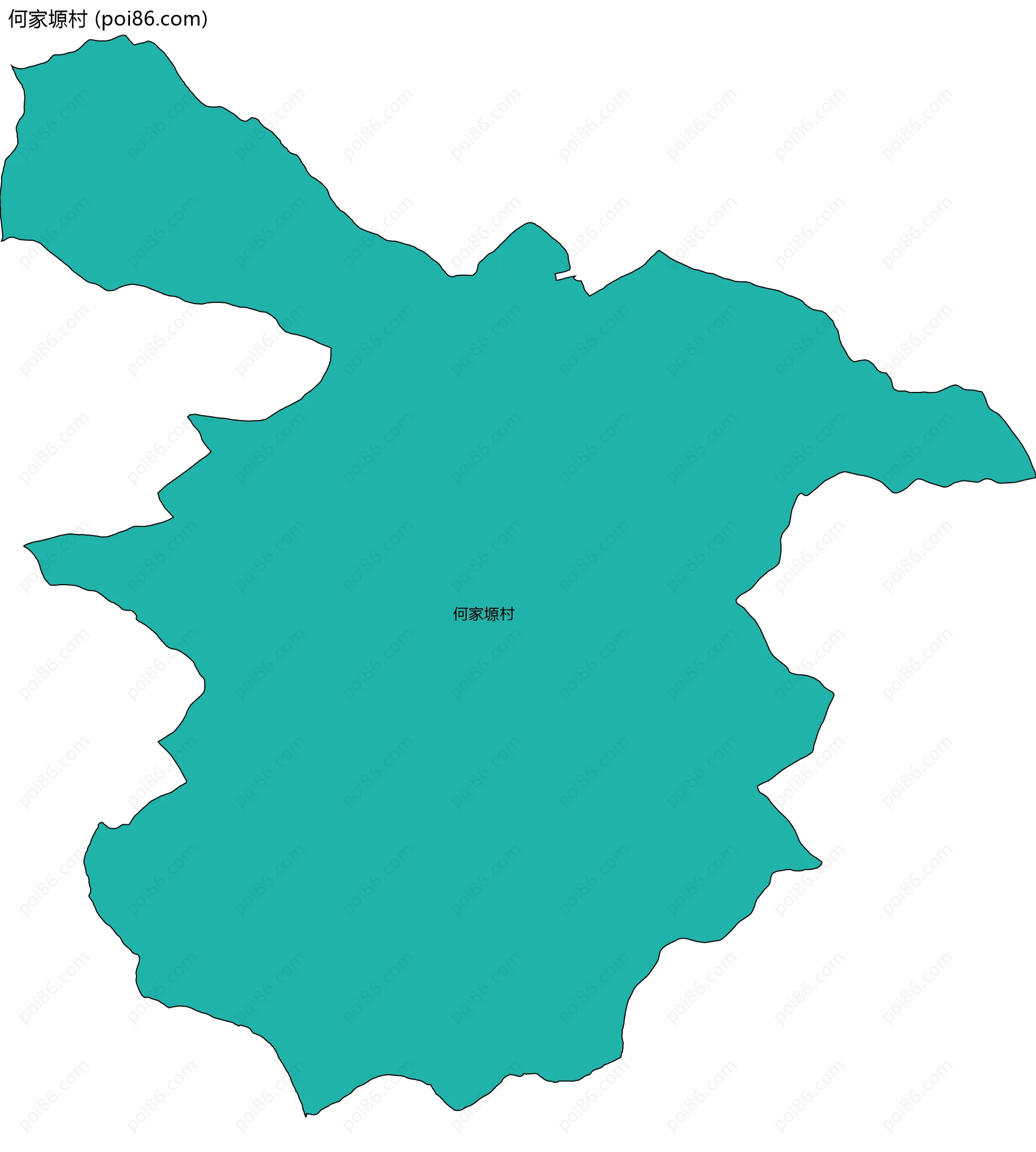 何家塬村边界地图